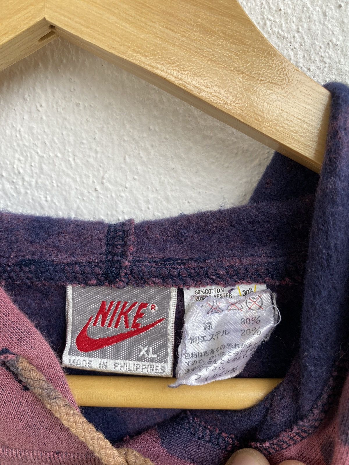 Nike × Vintage Vintage Nike big logo tie dye hoodie / sweatshirt Size US XL / EU 56 / 4 - 10 Thumbnail