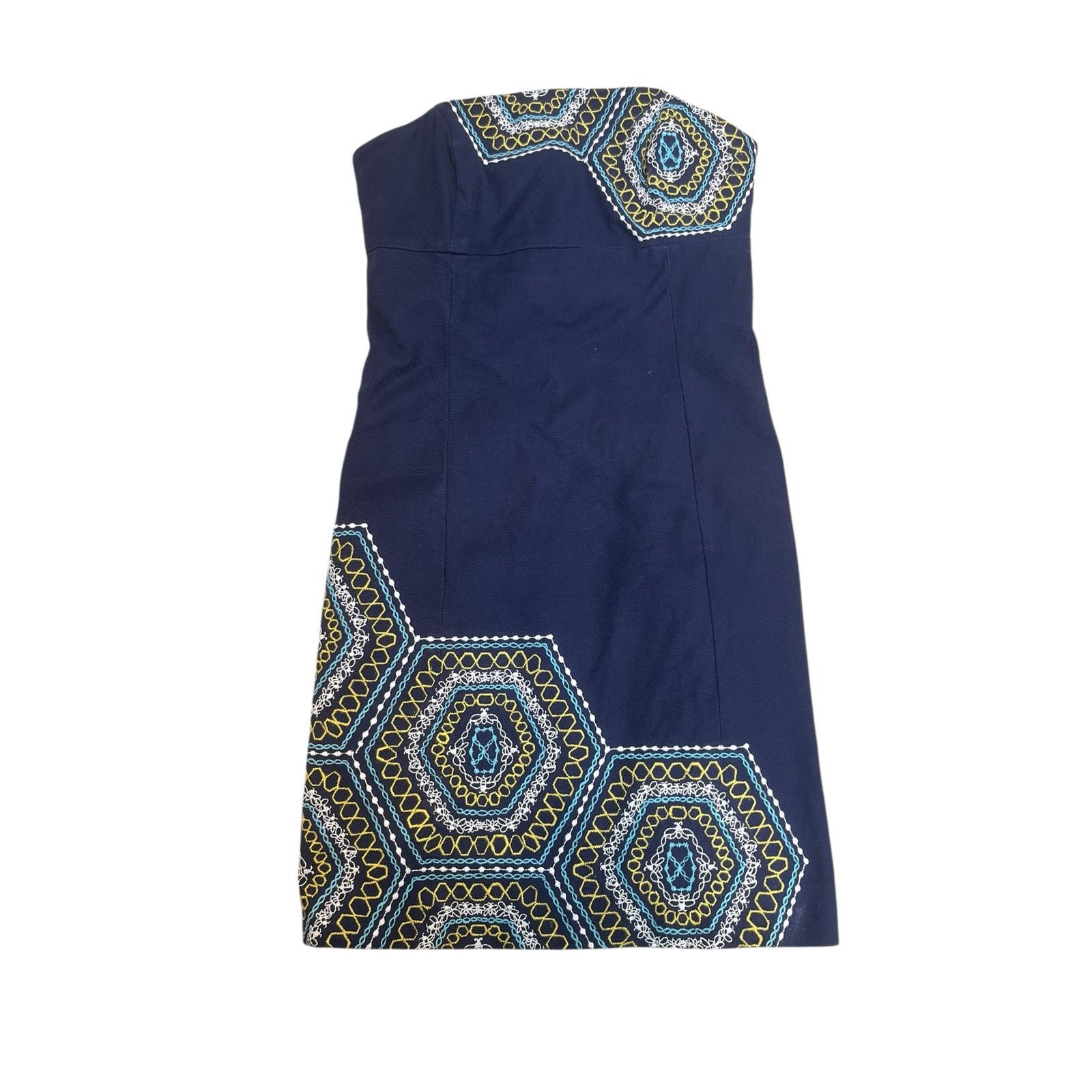 Lilly Pulitzer Lilly Pulitzer Strapless Embroidered Dress – Navy – Size 0 Size XS / US 0-2 / IT 36-38 - 1 Thumbnail