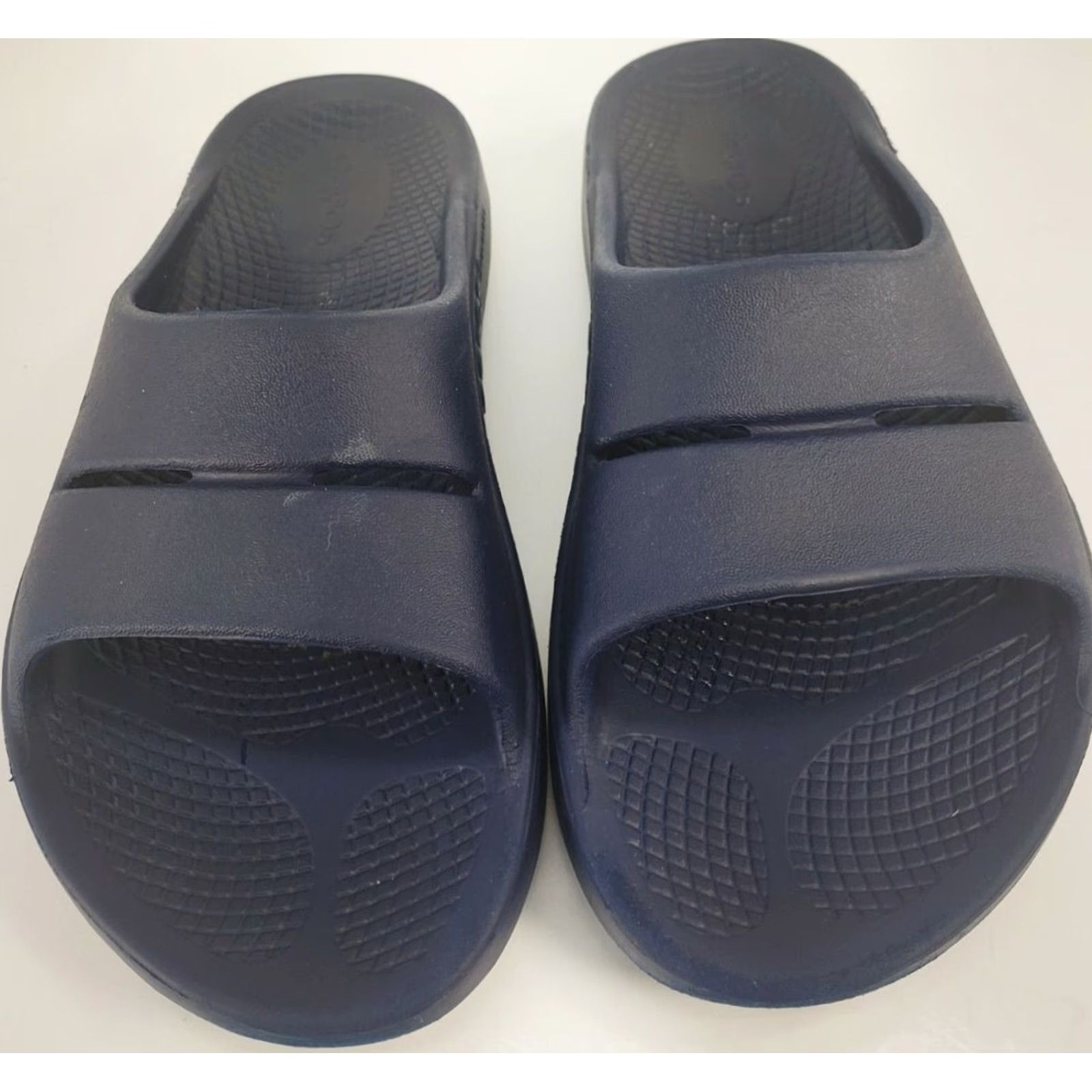 Vintage OOFOS Oohaa Womens Slide Sandal 6M Blue Rubber Casual Flats Open Toe Slip On Size US 6 / IT 36 - 3 Thumbnail