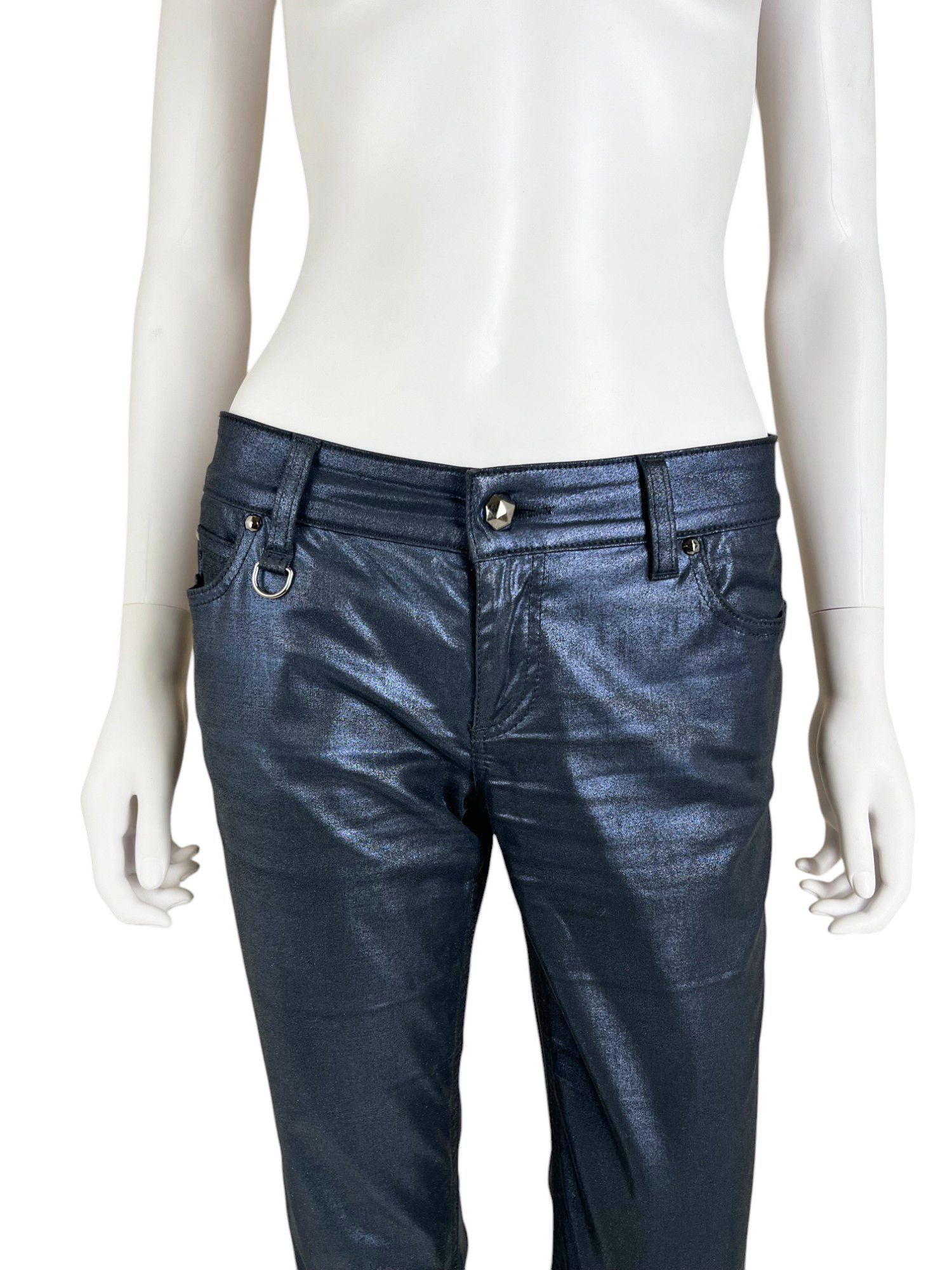Gucci S/S 2009 Waxed Blue Jeans Size 27" / US 4 / IT 40 - 4 Thumbnail