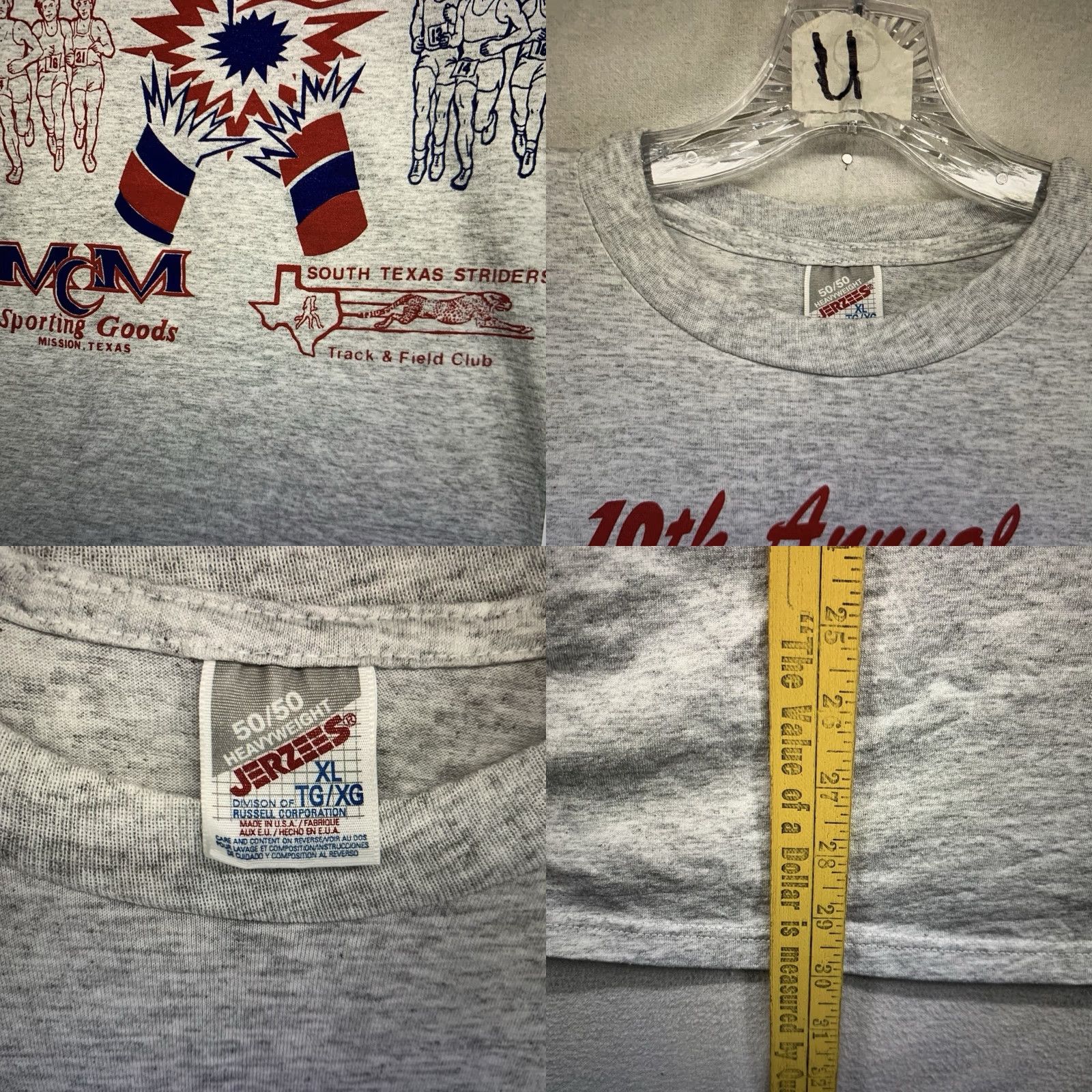 Jerzees Vintage JERZEES 4th of July T-Shirt XL Men Patriotic USA Runners 1996 Firecracker Classic Size US XL / EU 56 / 4 - 8 Thumbnail