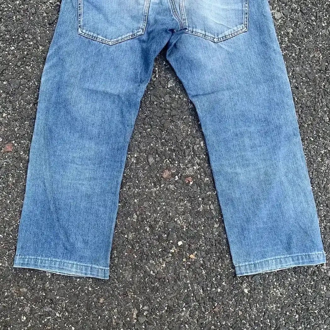 ANKLE PANTS JAPANESE VINTAGE DENIM FADED RIPPED CHECK PANTS