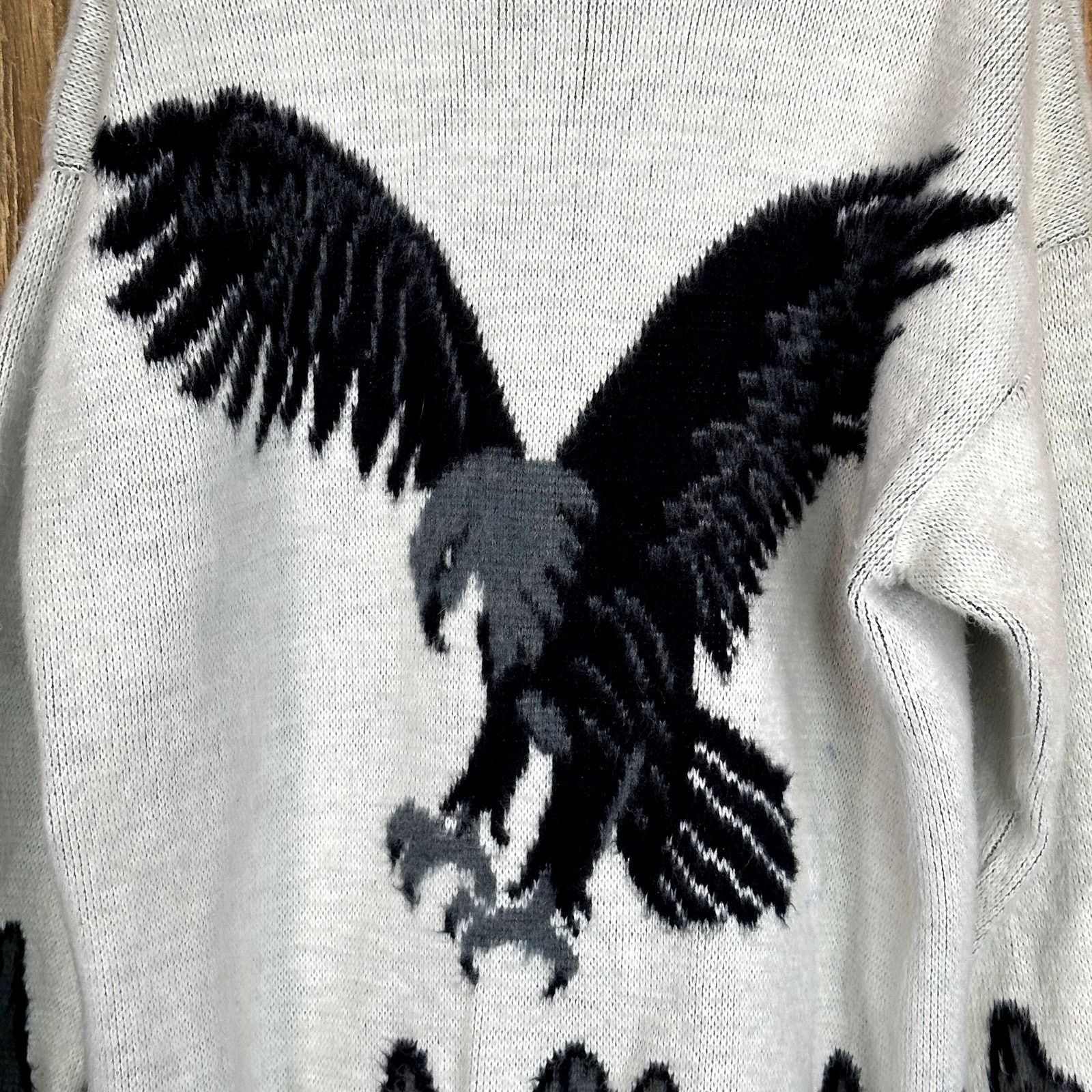 Japanese Brand Tejidos Ruminahui Wool Alpaca Zip-up Hoodie Eagle Size XL Size US XL / EU 56 / 4 - 13 Thumbnail