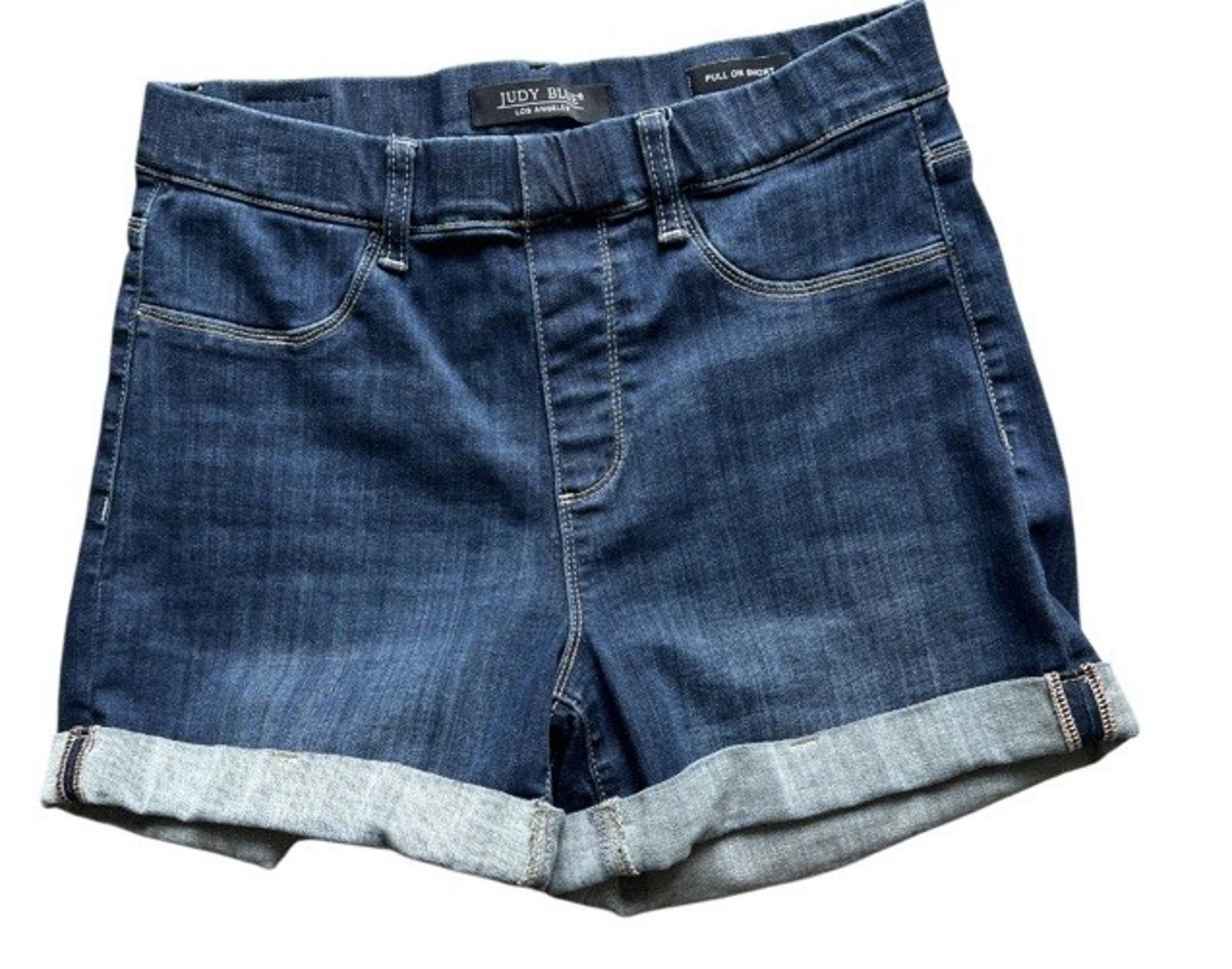 Designer Judy Blue Shorts Sz Large Pull On Stretch High Rise Cuffed Size 36" / US 14 / IT 50 - 4 Thumbnail
