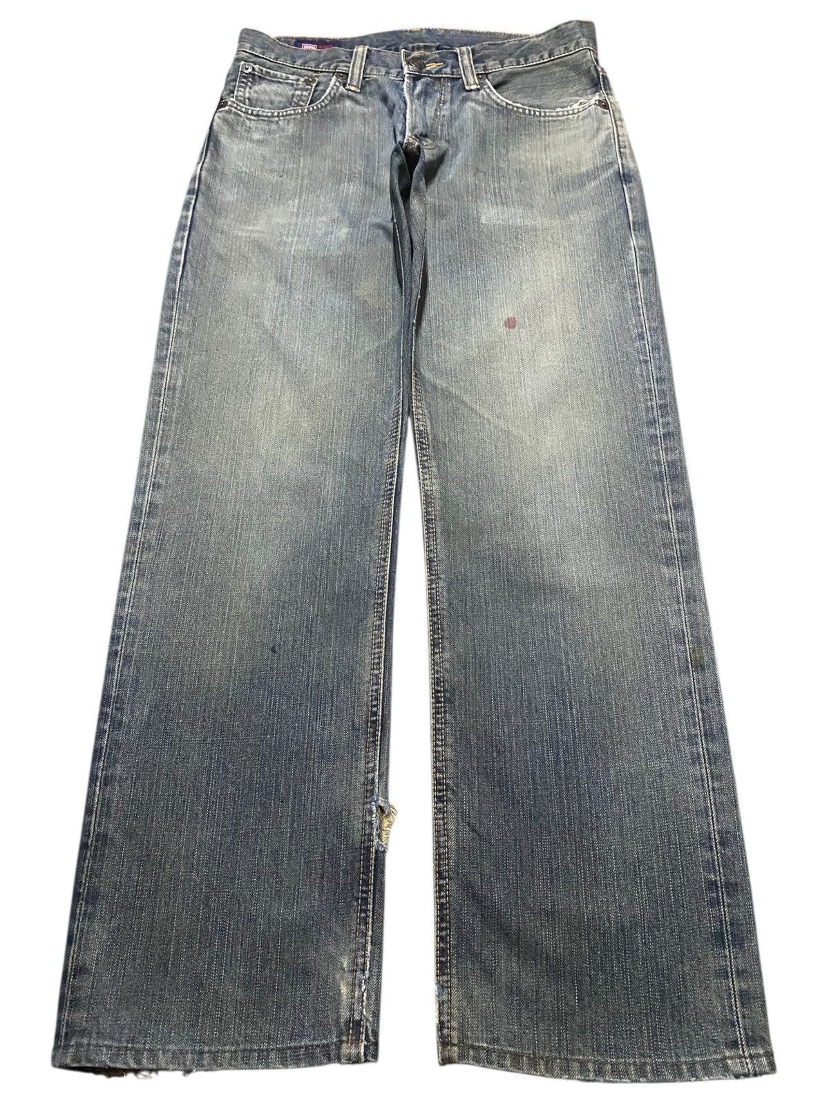 Vintage Japanese Brand Edwin 503 Faded Distressed Jeans