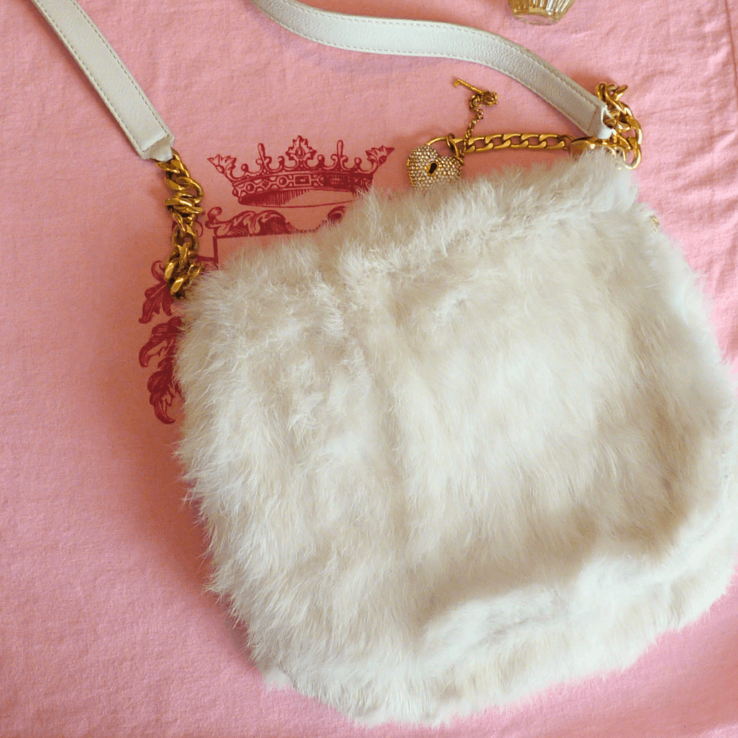 Juicy Couture Rare 2004 Vintage Juicy Couture REAL Rabbit Fur bag P&G era Size ONE SIZE - 3 Thumbnail
