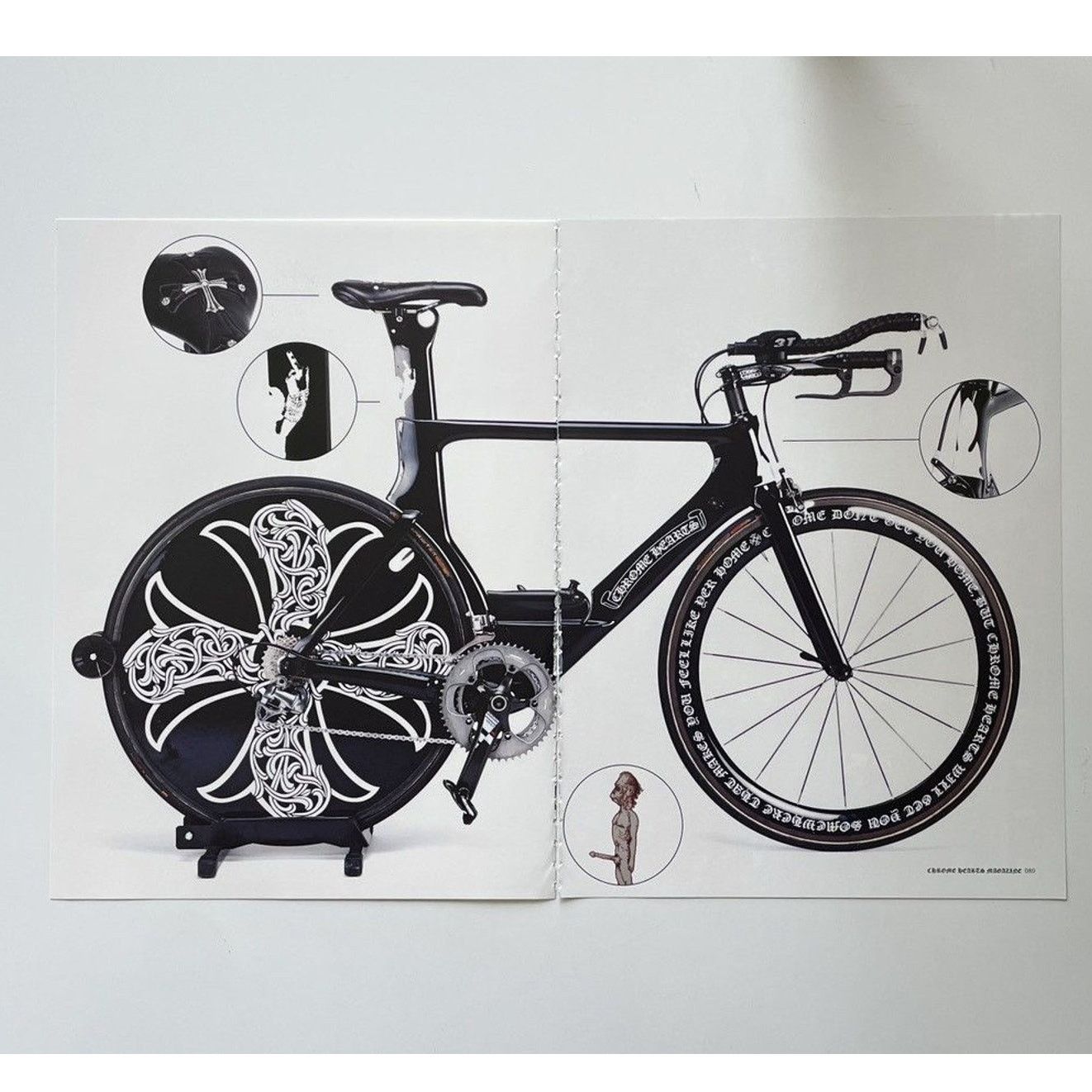 Chrome Hearts × Vintage Chrome Hearts bike photo Poster 11x15 magazine cutout Size ONE SIZE - 1 Thumbnail