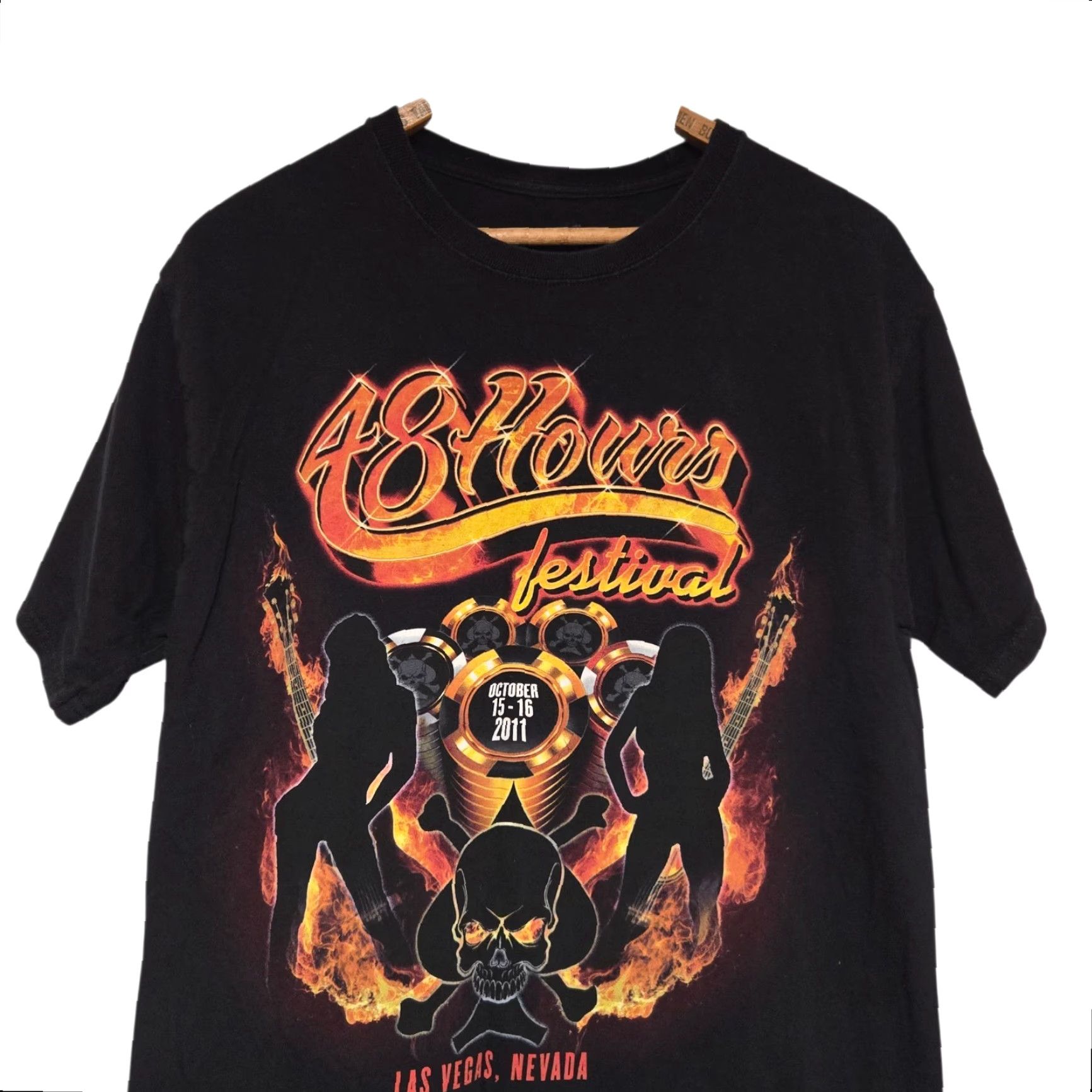 Vintage Korn Godsmack Avenged 48 Hours Festival Las Vegas T-Shirt M Men Black 2011 Concert Size US M / EU 48-50 / 2 - 3 Thumbnail