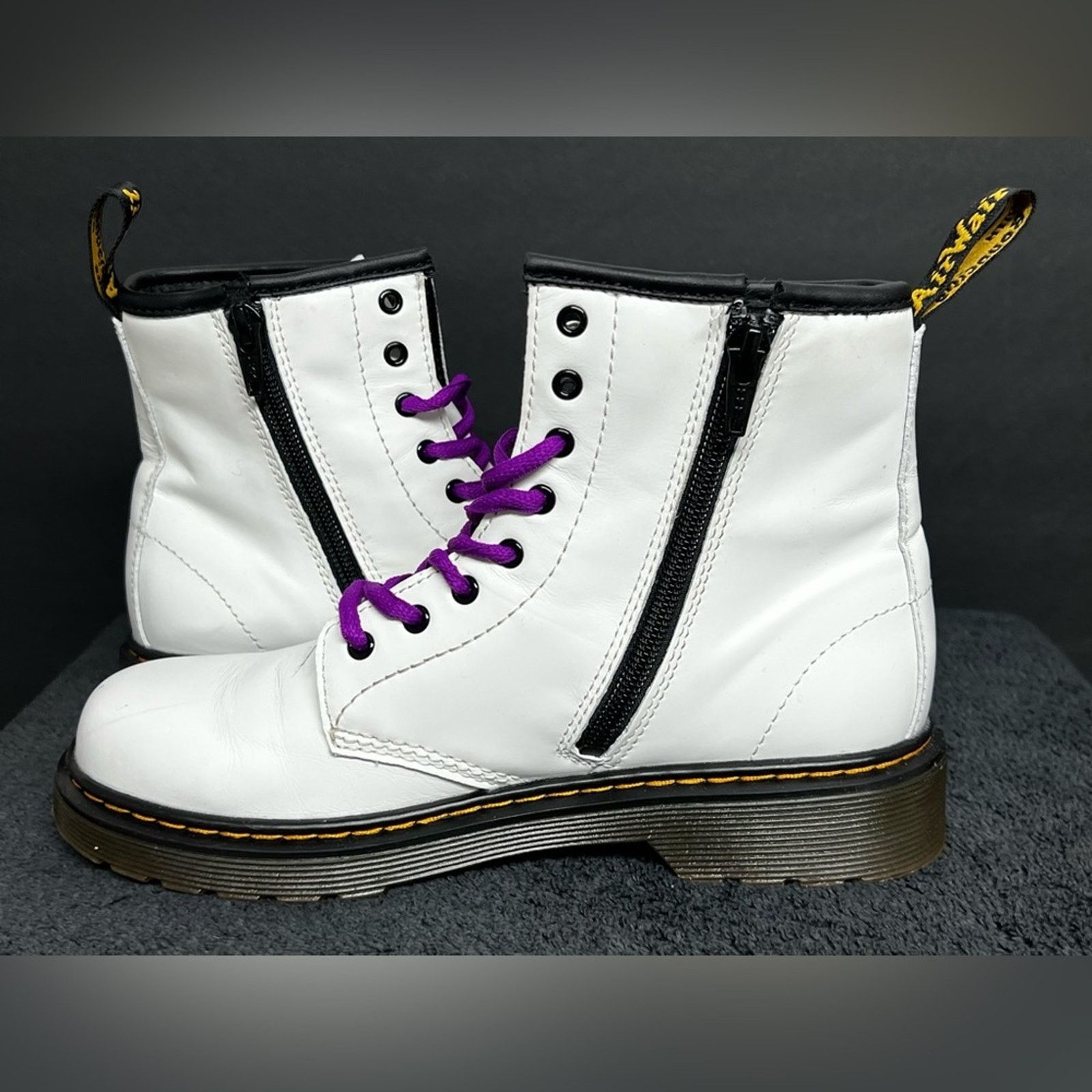Dr. Martens Dr Doc Martens 1460J Combat Boots Smooth Womens 5 Grunge Size US 5 / IT 35 - 5 Thumbnail