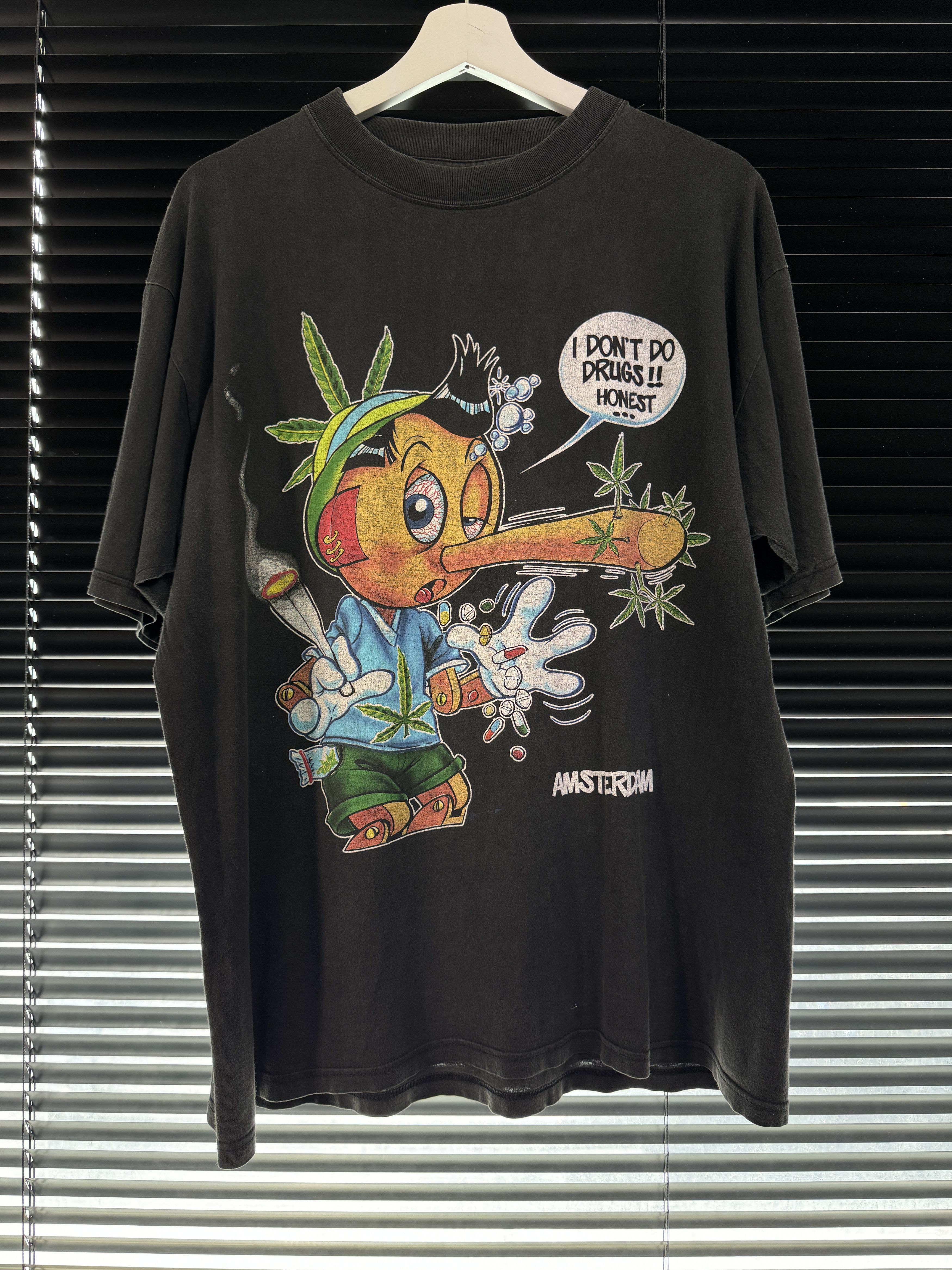 Vintage Vintage Pinocchio Weed T-Shirt Size US L / EU 52-54 / 3 - 1 Thumbnail