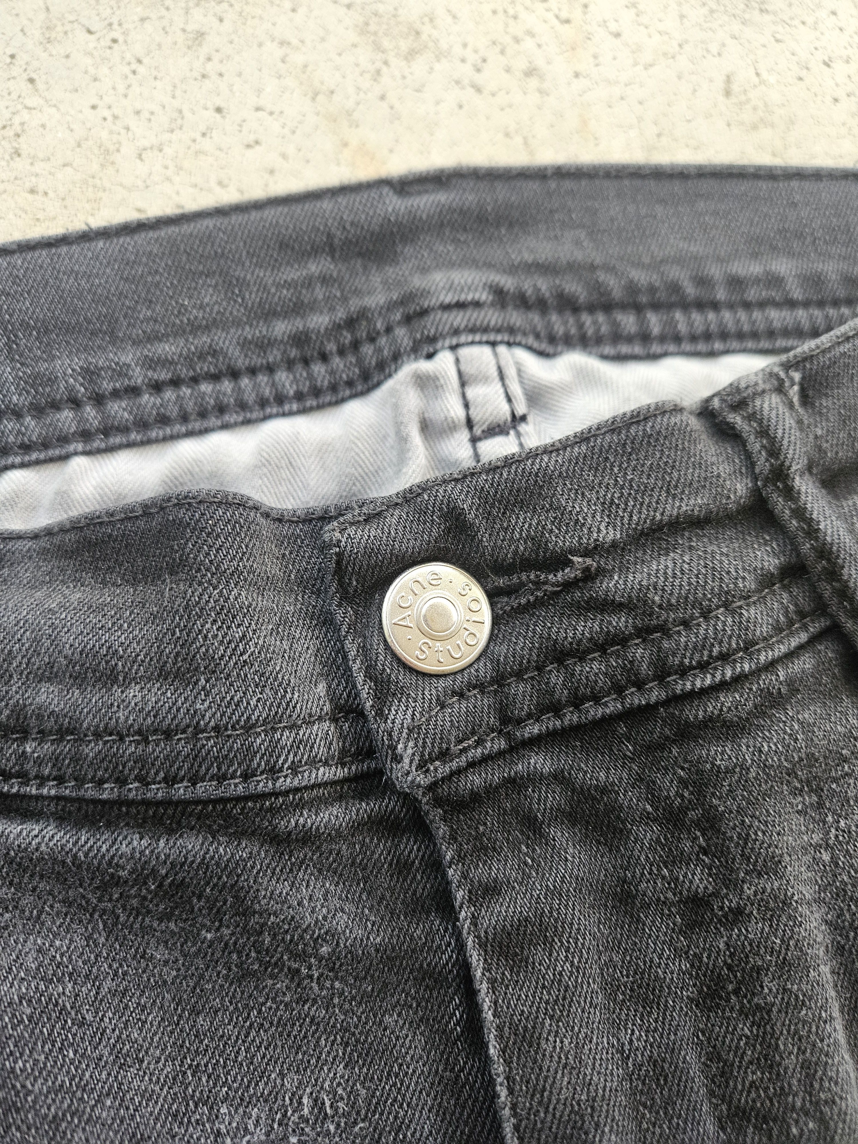 Acne Studios North Used Blk Back Patch Black Denim Jeans Size US 32 / EU 48 - 7 Thumbnail