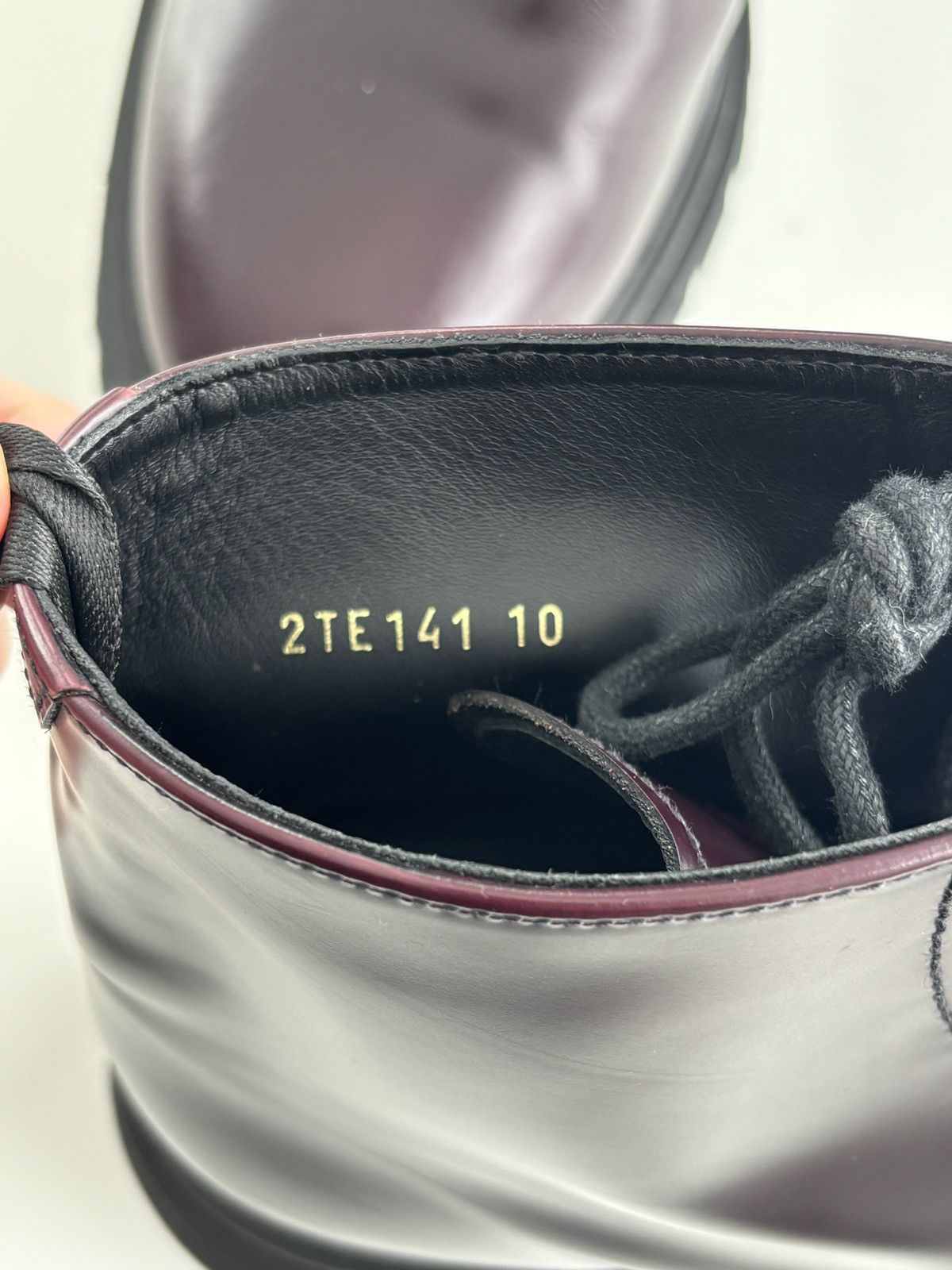 Prada Burgundy Combat Boots Size US 10 / EU 43 - 6 Thumbnail