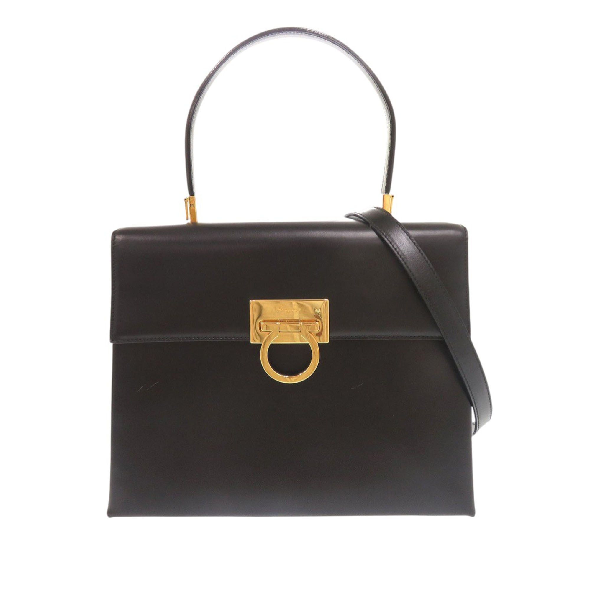 Salvatore Ferragamo Leather Gancini Top Handle Bag Size ONE SIZE - 1 Thumbnail