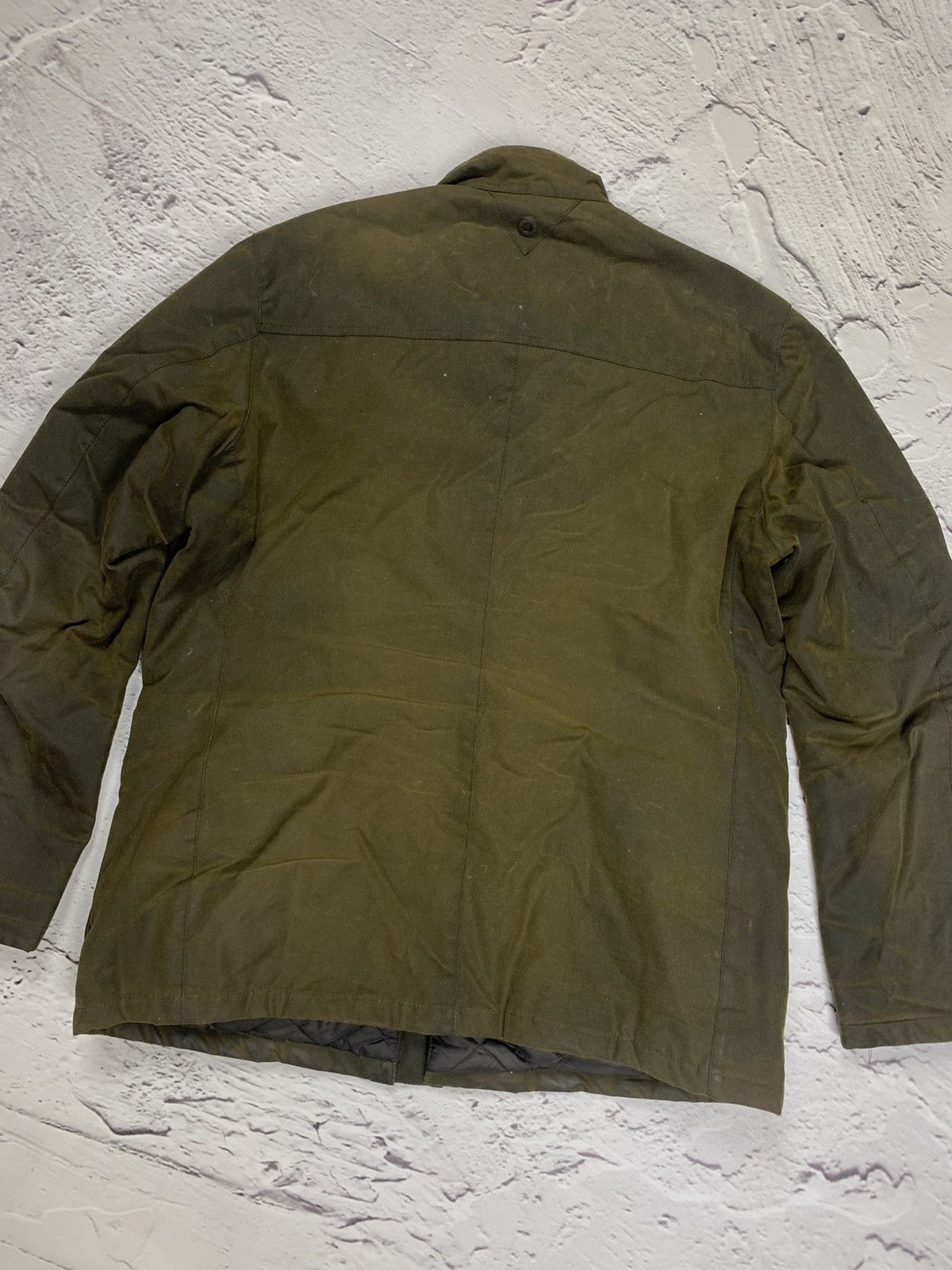 Barbour Barbour Leeward Waxed Cotton Jacket Olive Size L Size US L / EU 52-54 / 3 - 13 Thumbnail