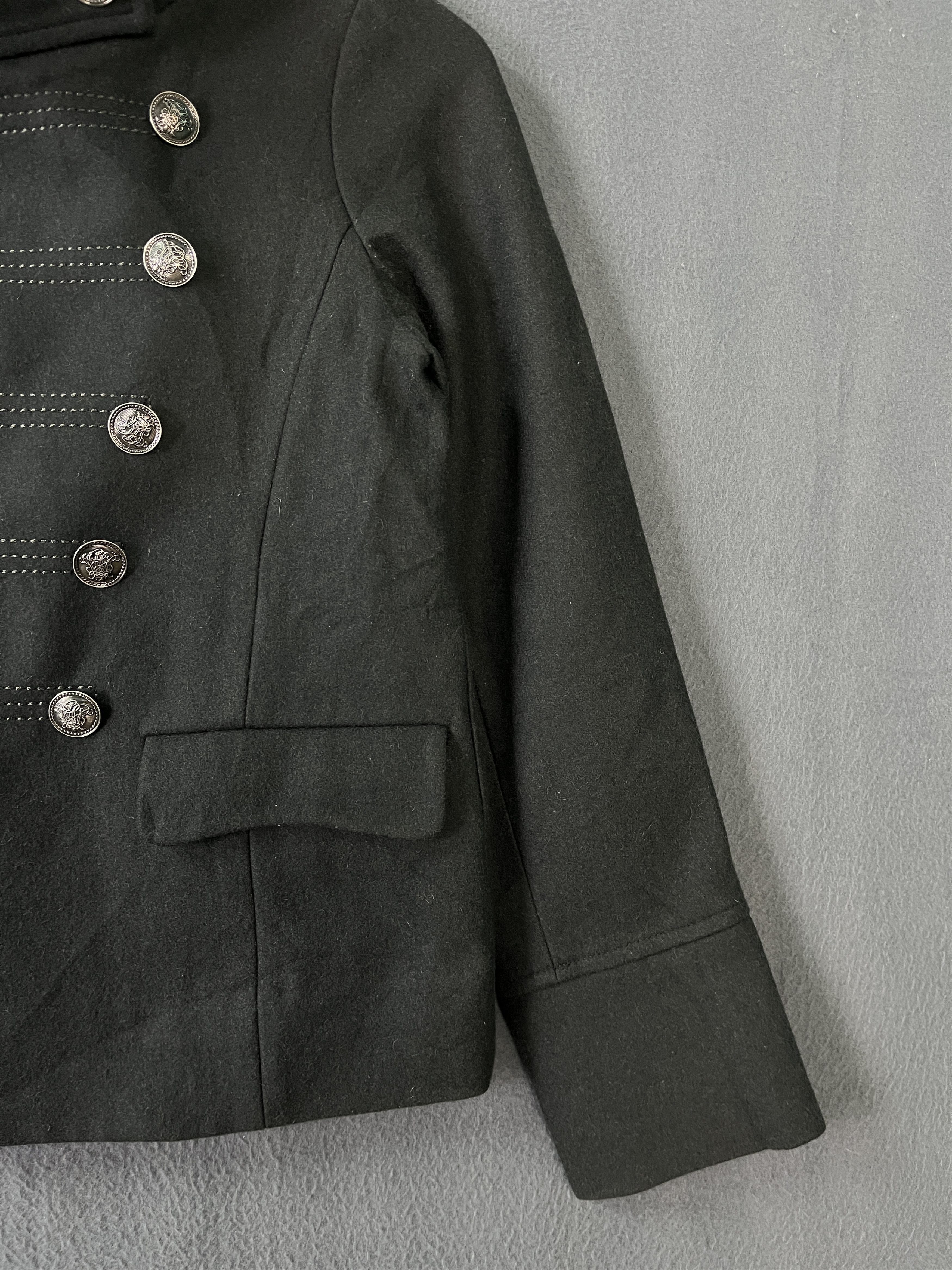 Japanese Brand Jeanasis Napoleon Style Wool Blend Double Breasted Jacket Size S / US 4 / IT 40 - 5 Thumbnail
