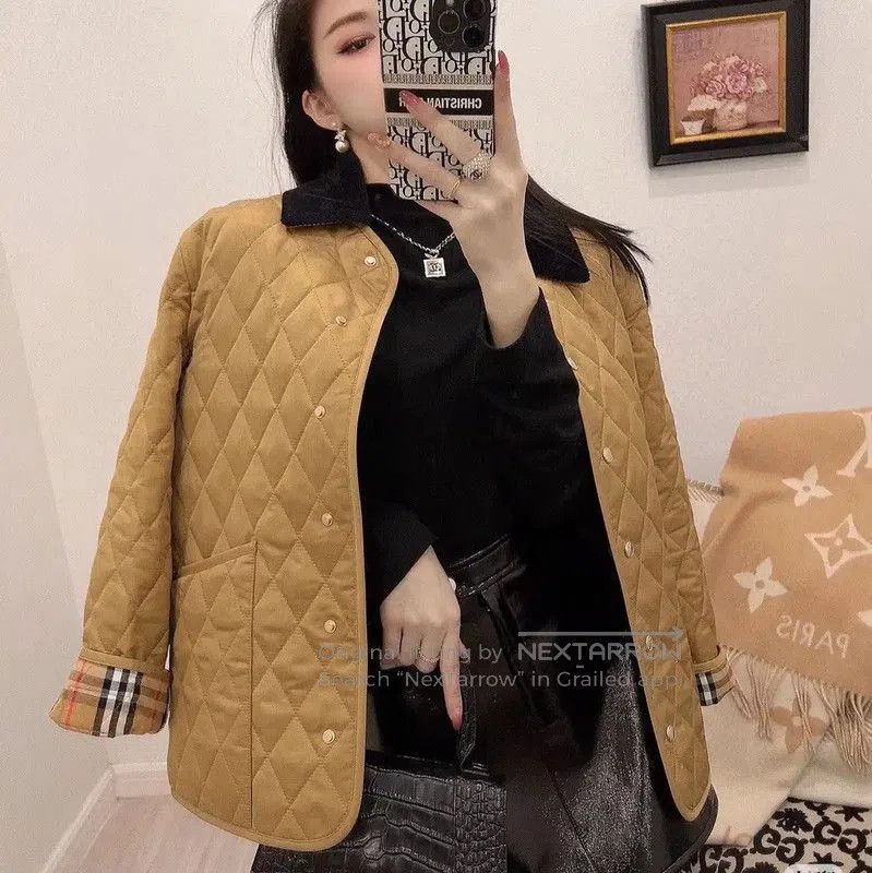 Burberry Burberry Gold Quilted Winter Jacket for Women. Size XS / US 0-2 / IT 36-38 - 7 Thumbnail