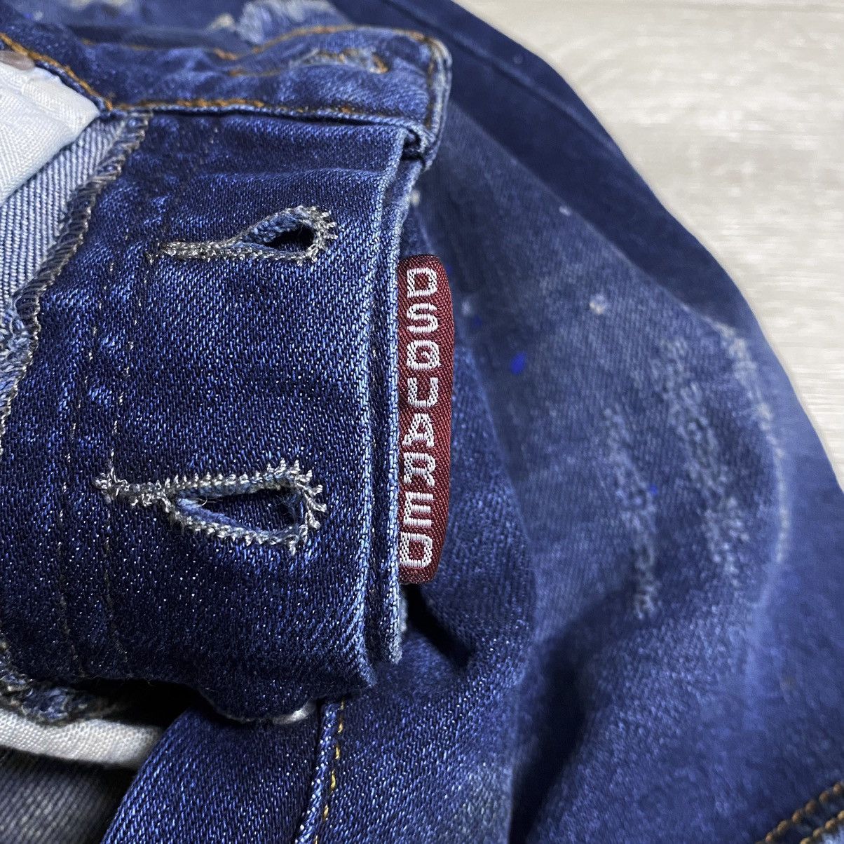 Dsquared2 Women’s Dsquared Washed Torn Distressed Paint Splatter Denim Size 28" / US 6 / IT 42 - 15 Thumbnail