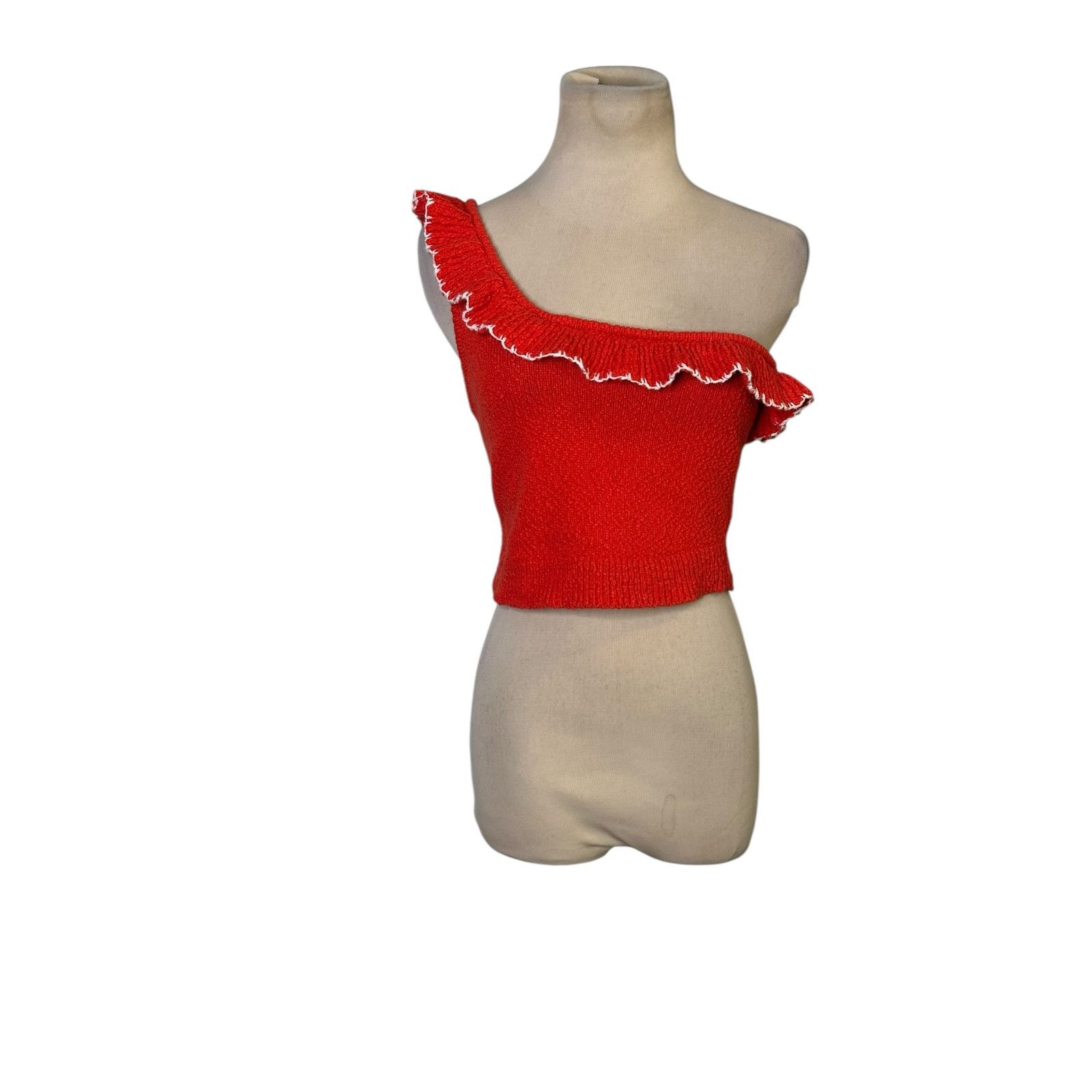 Urban Outfitters Urban Outfitters Orange One Shoulder Crop top Size Small Size S / US 4 / IT 40 - 11 Thumbnail