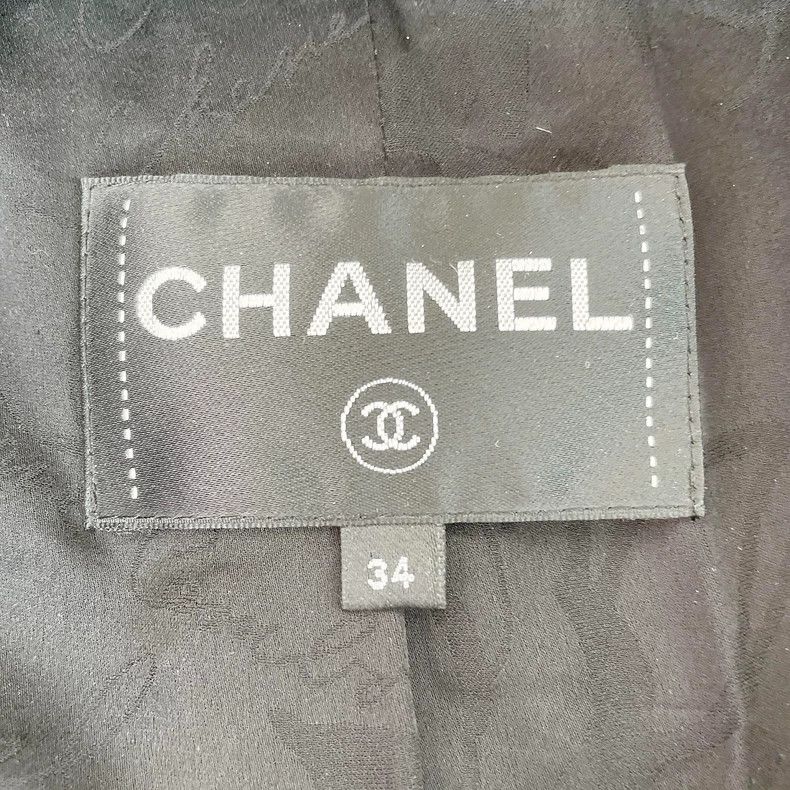 Chanel Chanel Black Zongzi exposed waist tie coat Size XXS / US 00 / IT 34 - 6 Thumbnail
