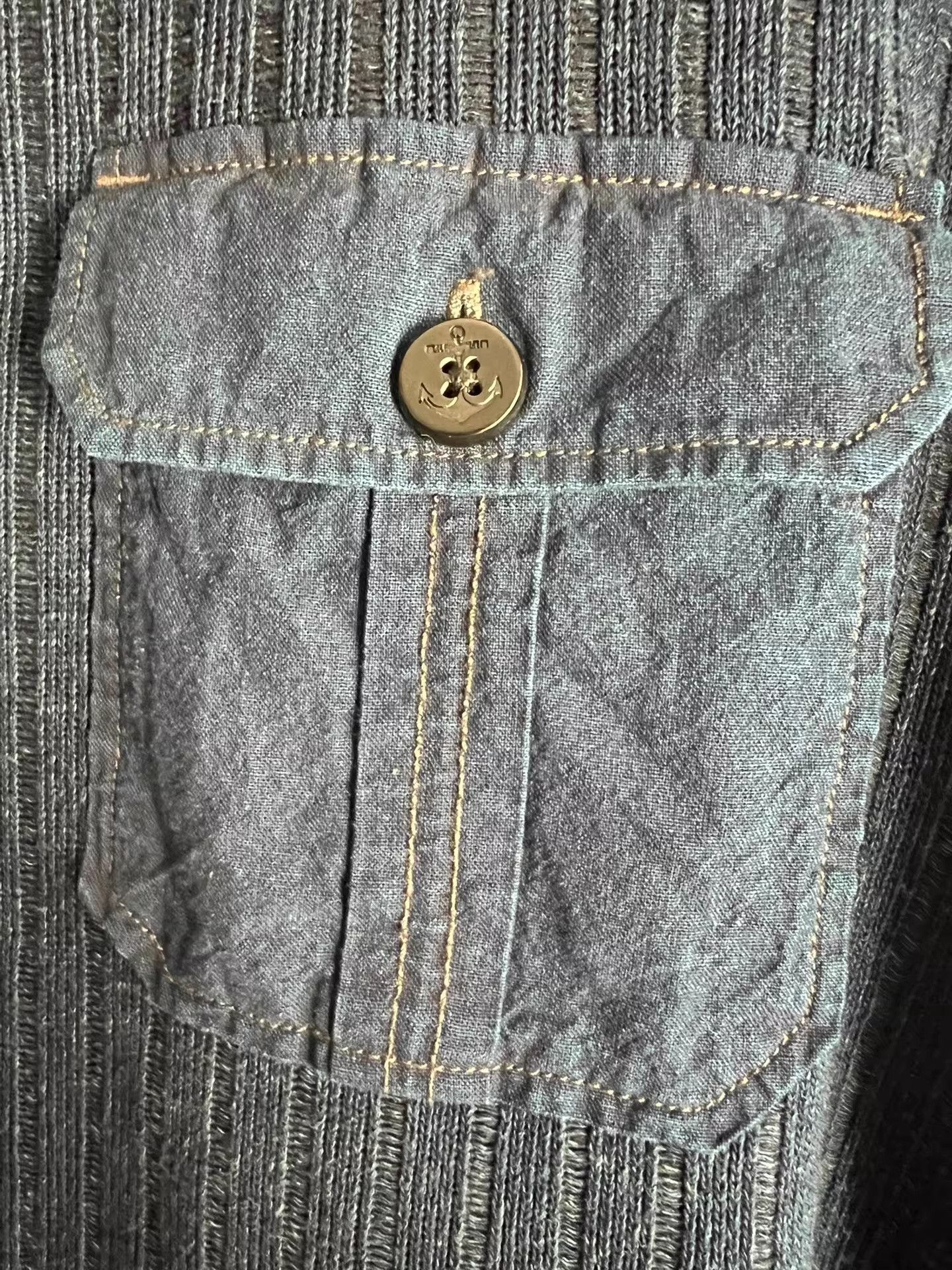 RRL Ralph Lauren RRL Indigo Spliced Talon Zip Pullover Size US M / EU 48-50 / 2 - 4 Thumbnail
