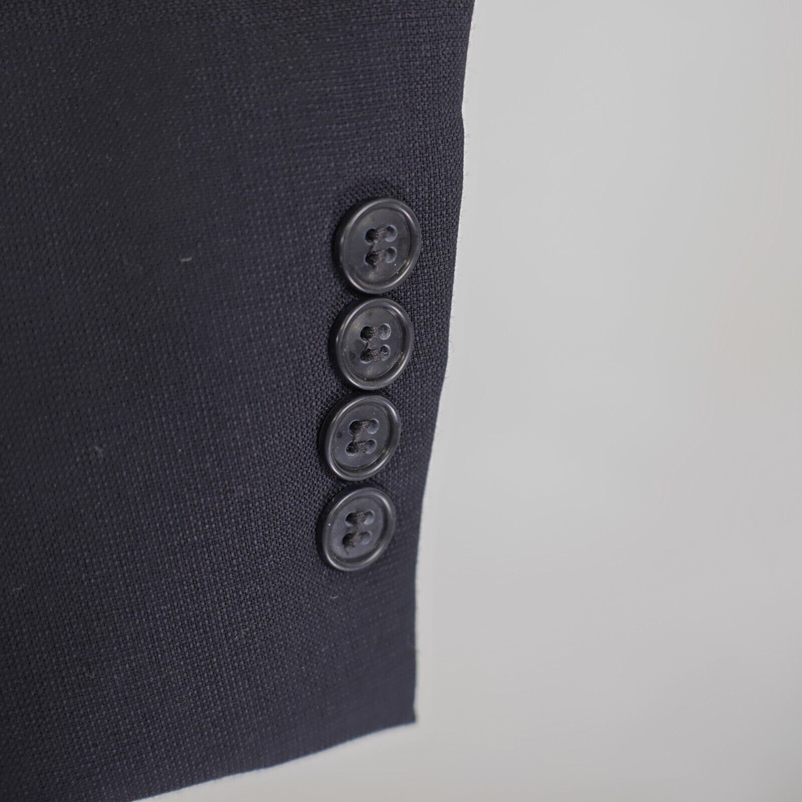 Pronto Uomo Pronto Uomo Blue Wool Basketweave 2 Button Suit Jacket 46R O Size 46R - 3 Thumbnail
