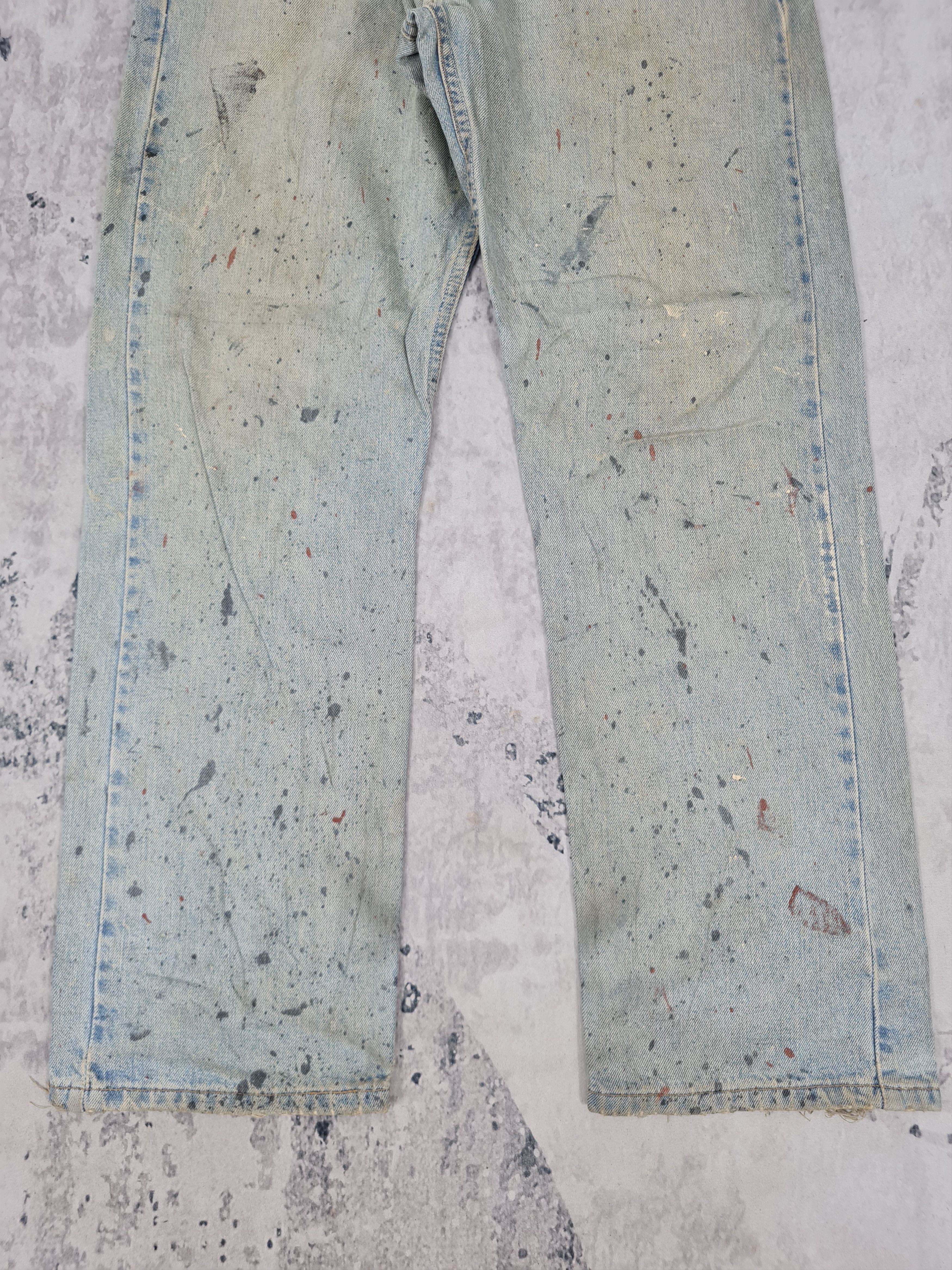 Levi's Vintage Clothing Vtg LEVIS 505 Paint Splatter Bondage Jeans L0361 Size 33x30 Size US 33 - 3 Thumbnail