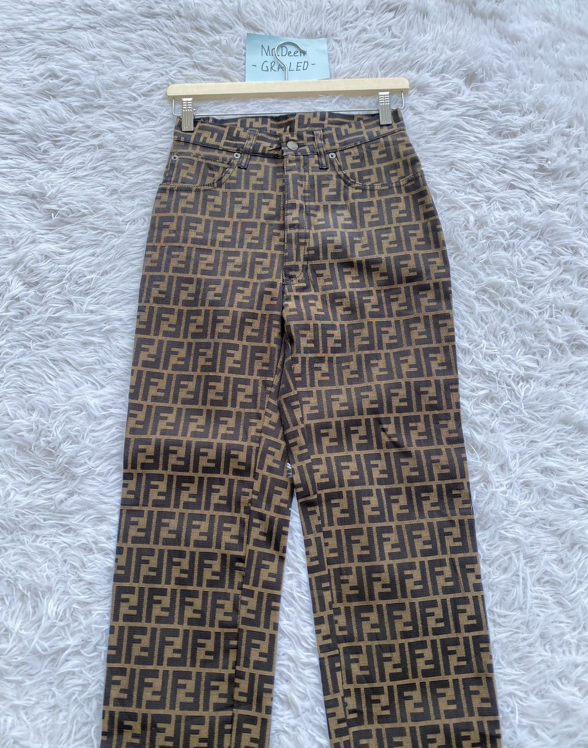 Fendi Vintage Fendi Zucca Monogram Pants FF Logo Size US 26 / EU 42 - 4 Thumbnail