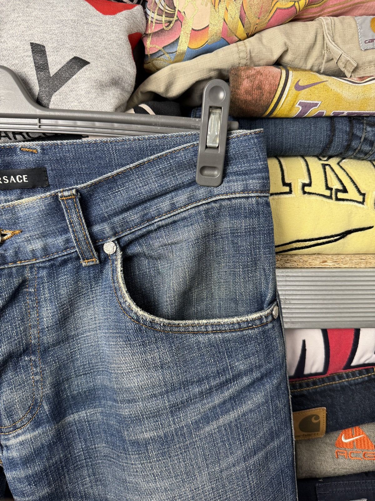 Versace Luxury Opium Versace Metal Medusa Denim Vintage Jeans Pants Size US 34 / EU 50 - 6 Thumbnail
