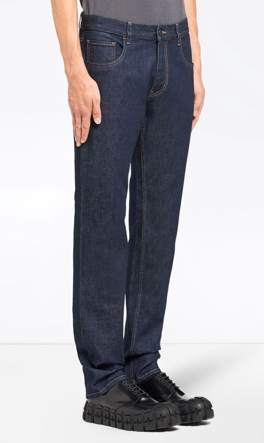 Designer × Prada PRADA SLIM-FIT MID-RISE JEANS NAVY Size US 31 - 21 Thumbnail
