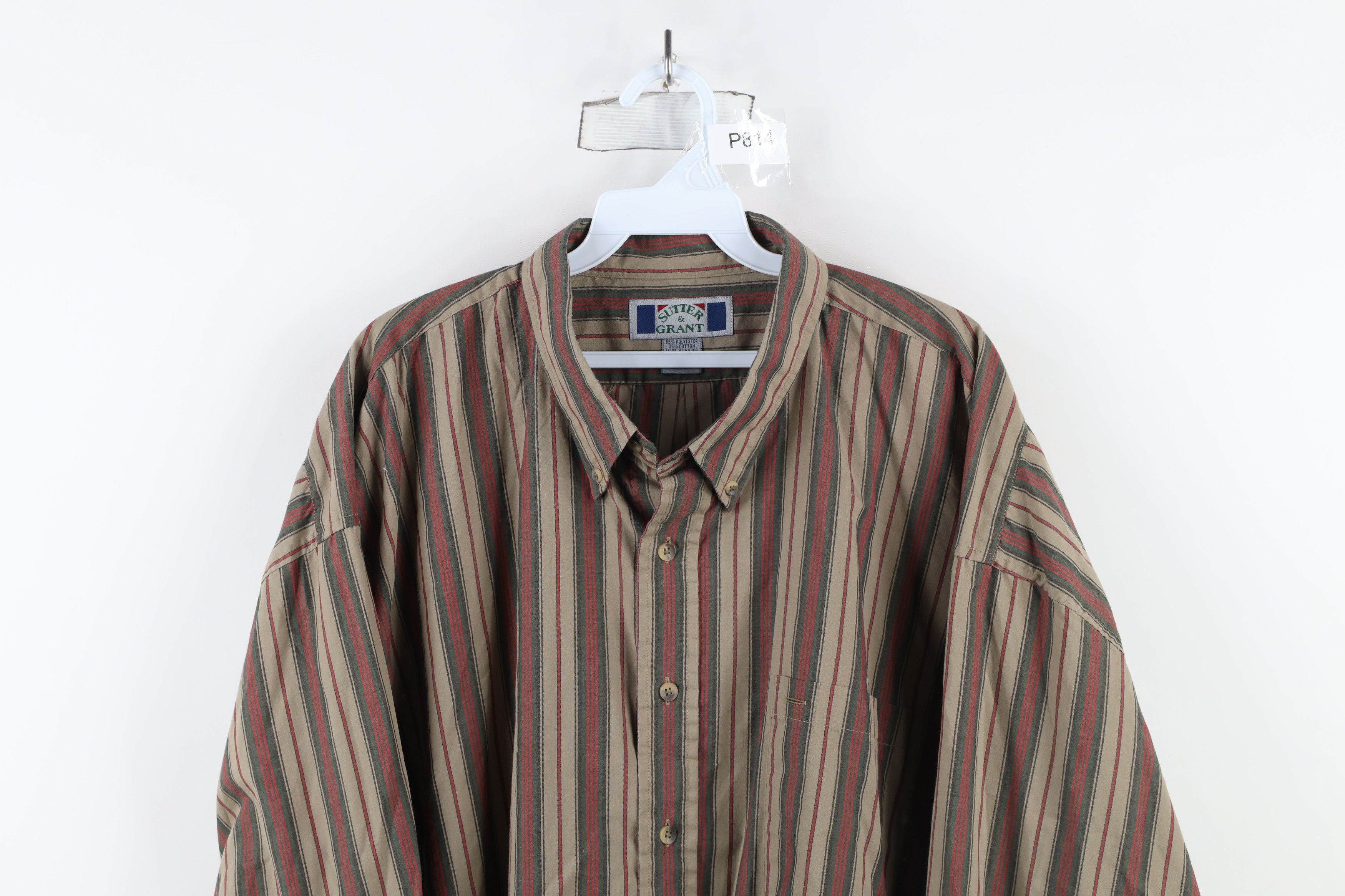 Vintage Vintage 90s Streetwear Block Collared Button Down Shirt Size US XL / EU 56 / 4 - 2 Thumbnail