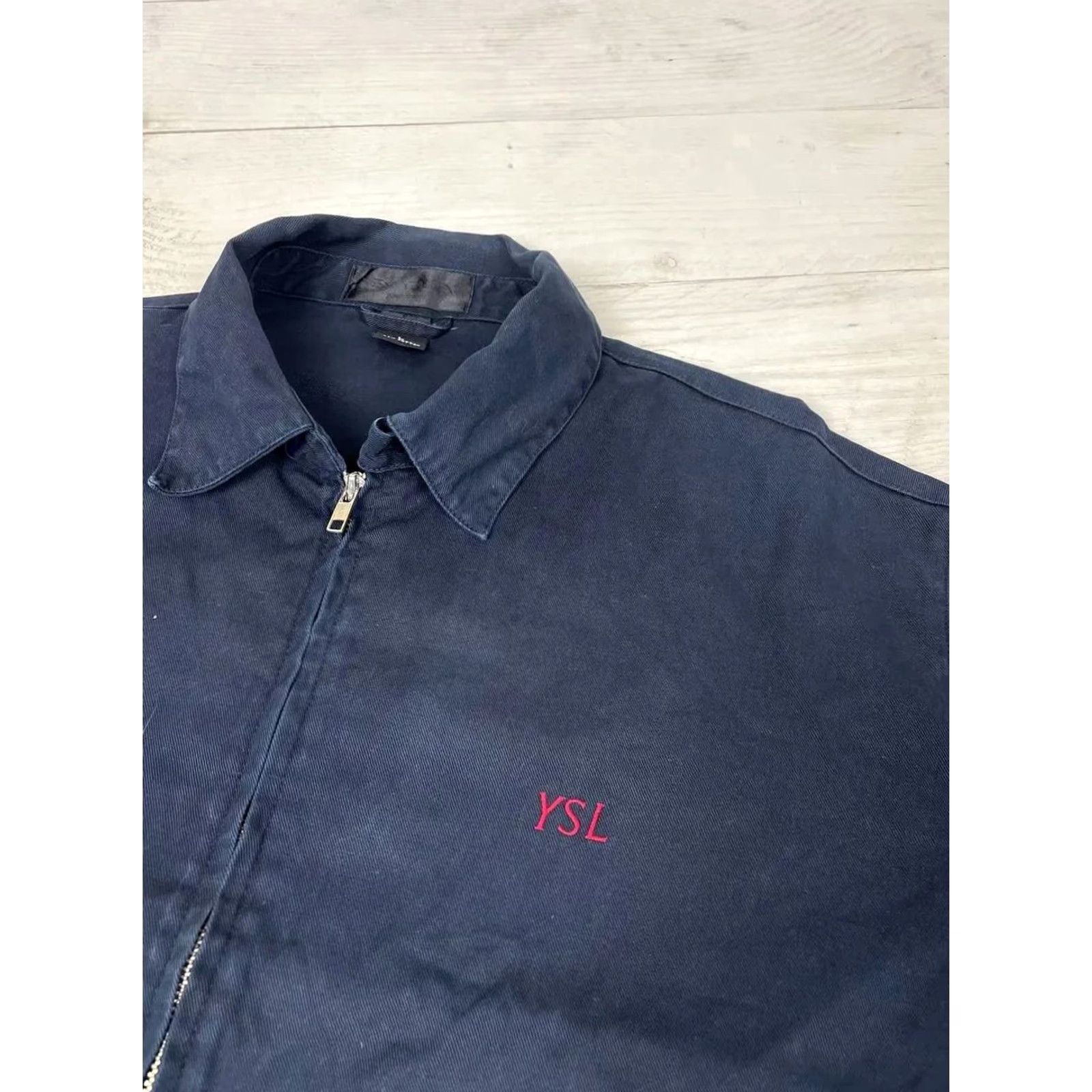 Yves Saint Laurent VINTAGE Yves Saint Laurent YSL Denim Bomber Jacket Men Size L Blue 90s Size US L / EU 52-54 / 3 - 6 Thumbnail