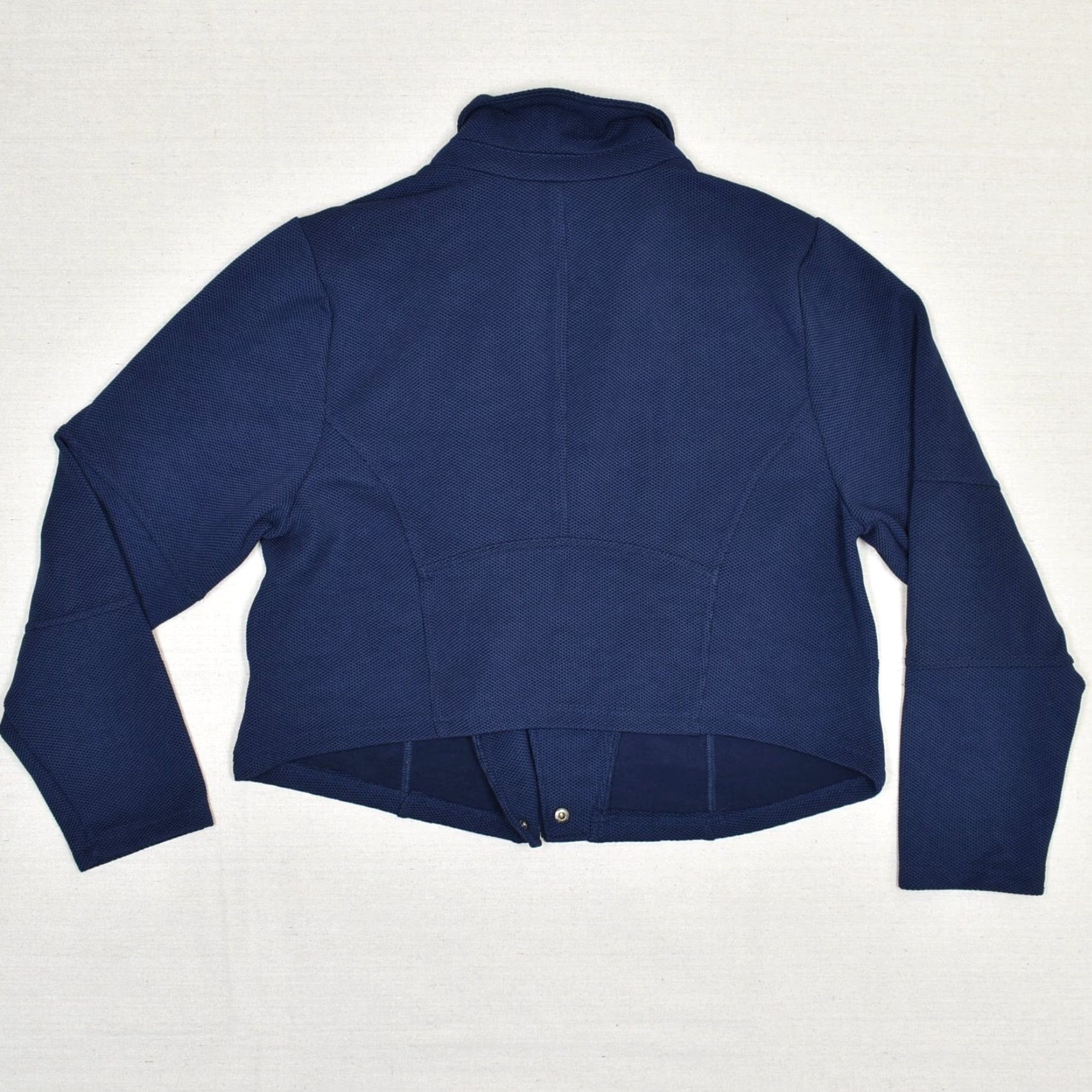 Torrid Torrid Blazer Full Zip Jacket Blue Plus Size 3 Texture Women Solid Polyester Jacket, Basic, 3 Texture, Plus Size Womens Size XS / US 0-2 / IT 36-38 - 3 Thumbnail