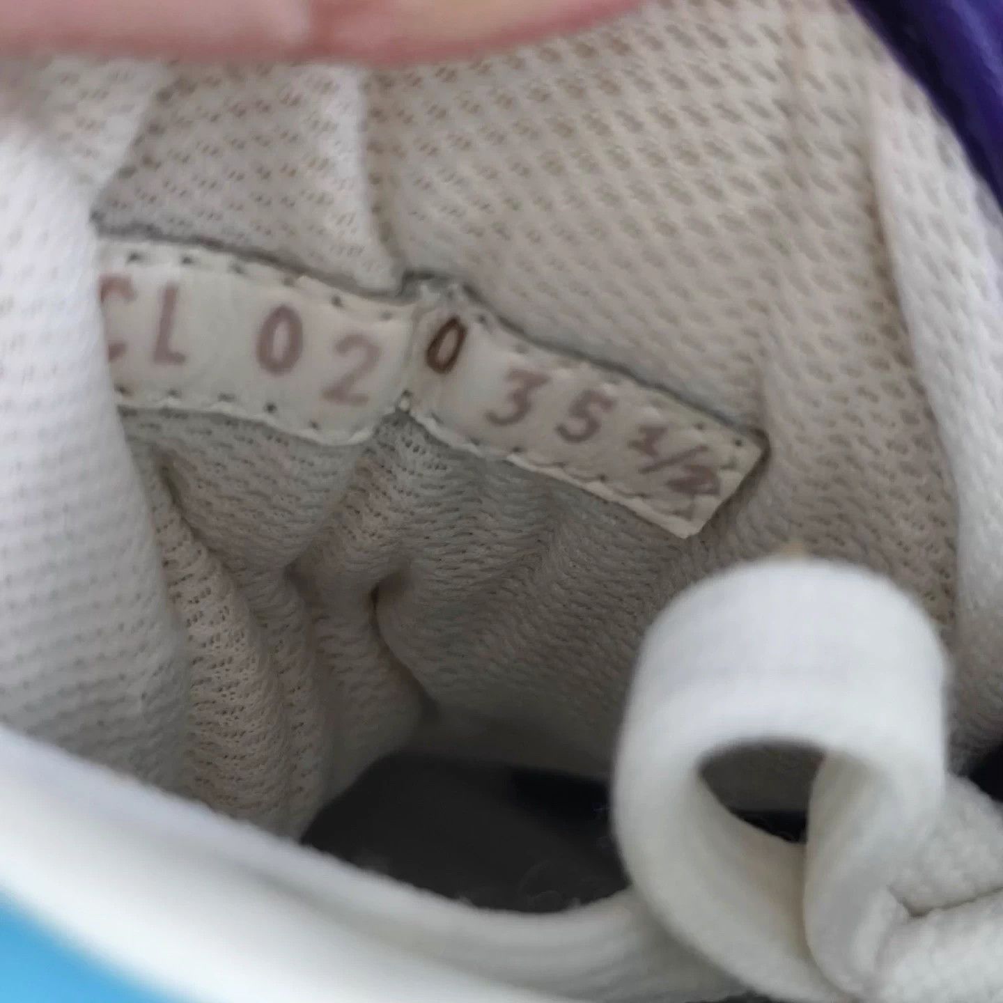 Louis Vuitton LV white/blue/pink embossed Monogram laced shoes W35.5 Size US 4.5 / IT 34.5 - 6 Thumbnail