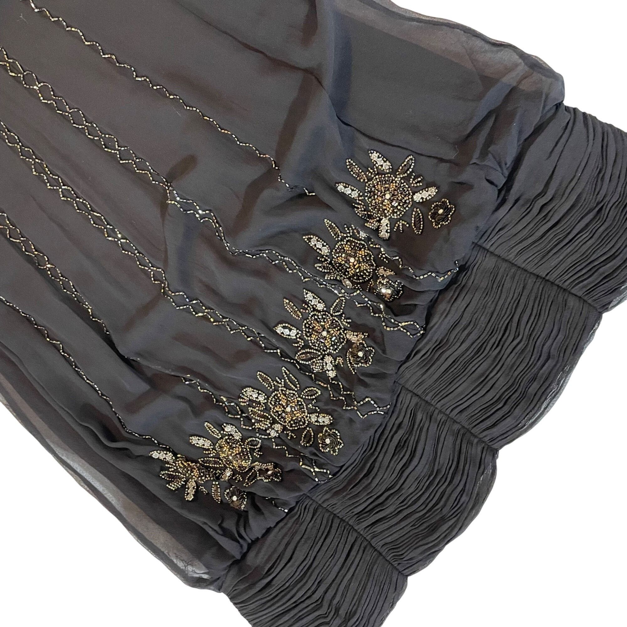 Adrianna Papell Adrianna Papell Black Beaded Halter Dress Size 12 Tags attac Size XL / US 12-14 / IT 48-50 - 3 Thumbnail
