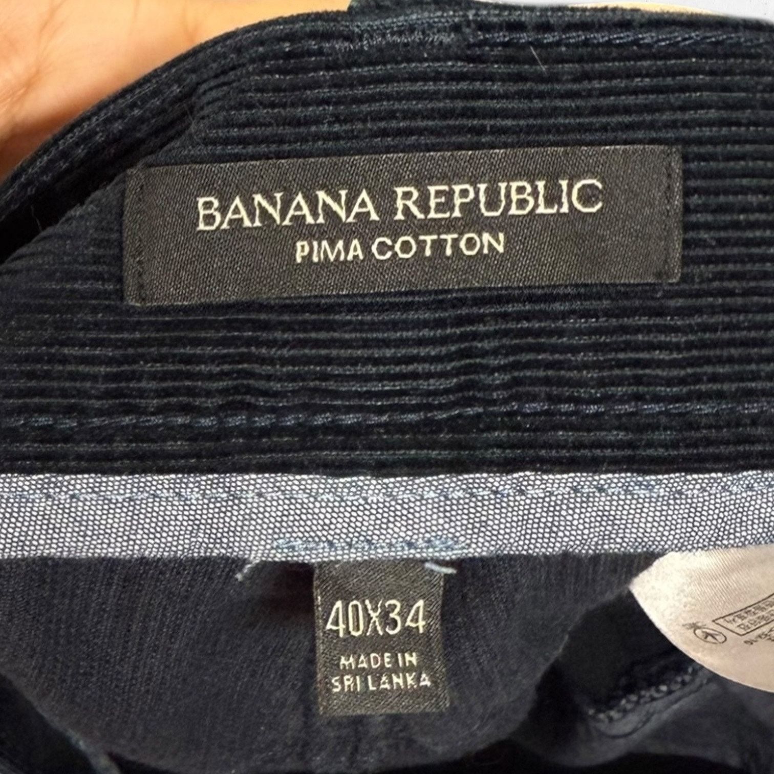 Banana Republic Banana Republic 100% Pima Cotton Corduroy Men's 40x34 Black Size US 40 / EU 56 - 4 Thumbnail
