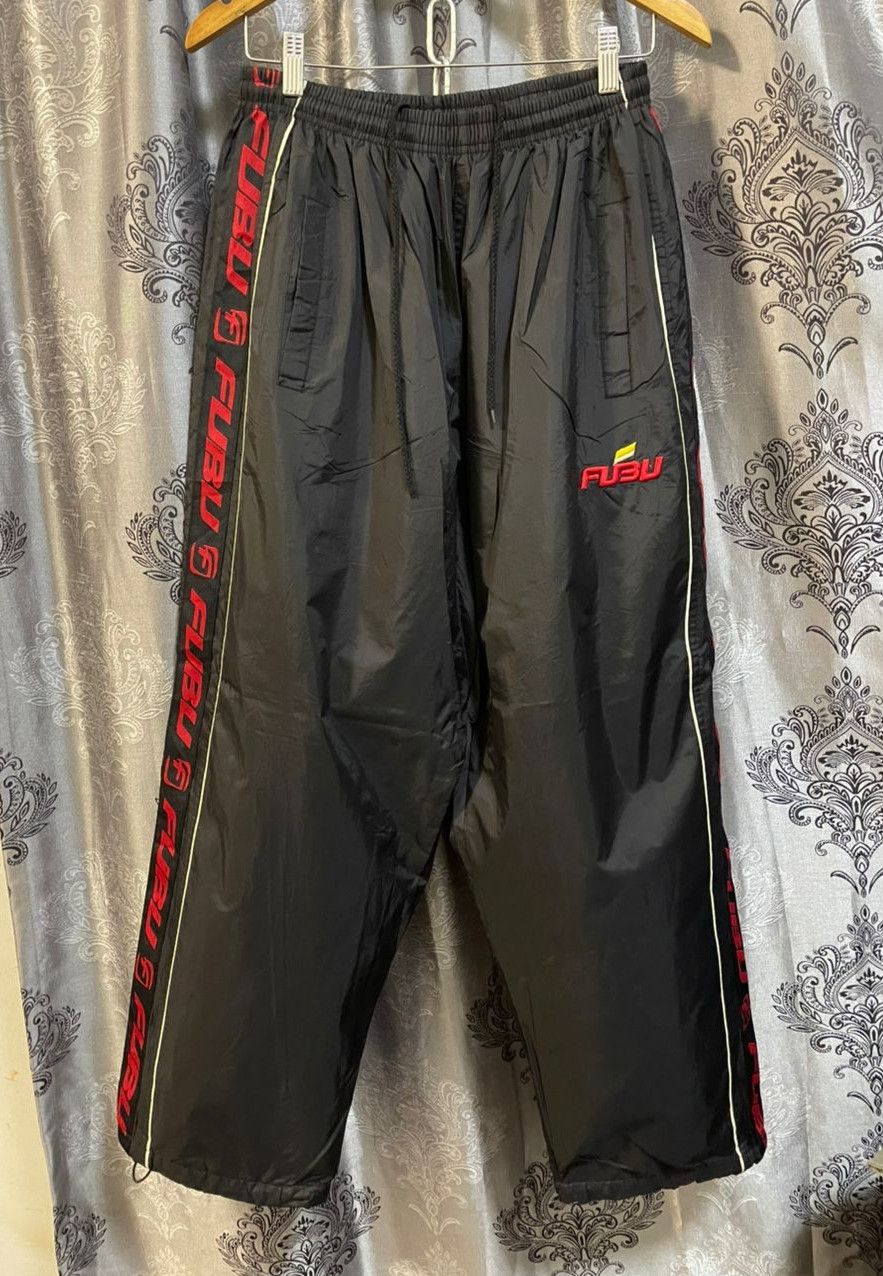Fubu 💥Baggy Fubu Sidetape Track Nylon Pants 💥 Size US 36 / EU 52 - 1 Thumbnail