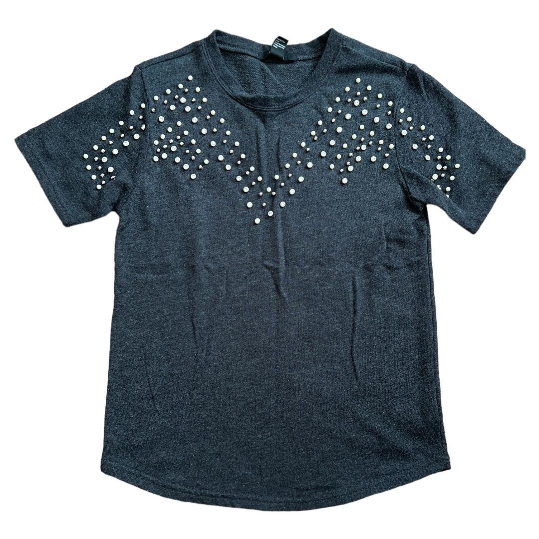 Forever 21 Forever 21 Gray Crew Neck Short Sleeve Top, S Size S / US 4 / IT 40 - 1 Thumbnail