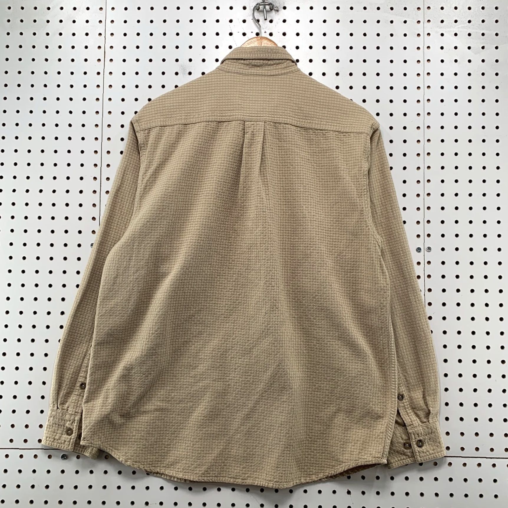 Vintage VINTAGE Northeast Outfitters Button Shirt Mens M Beige Waffle Knit Button-Up Casual Knit Size US M / EU 48-50 / 2 - 2 Thumbnail