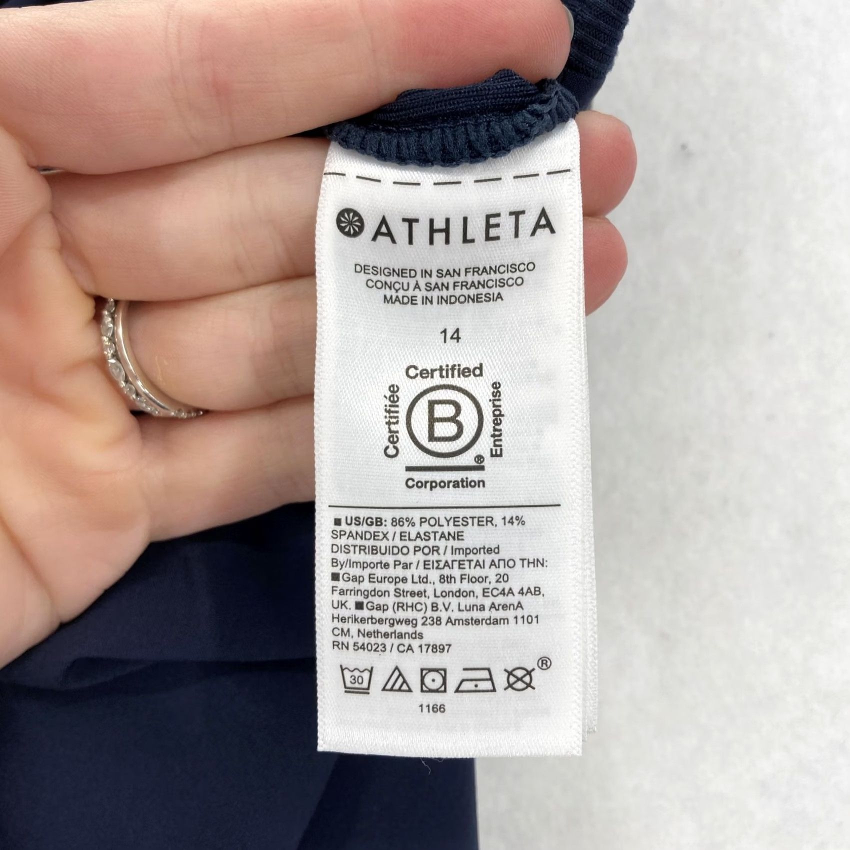 Athleta Athleta Brooklyn Mid Rise Ankle Jogger Pants Womens 14 Navy Blue Gym Training Slant Pockets Tapered Leg Polyester Spandex Elastic Waist Size 36" / US 14 / IT 50 - 5 Thumbnail