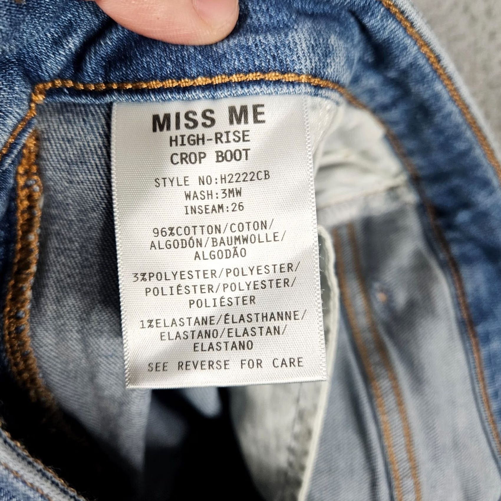 Miss Me Miss Me Denim High-Rise Crop Boot Women's blue Casual Jeans Size 27 Size 27" / US 4 / IT 40 - 5 Thumbnail