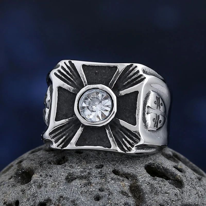 Japanese Brand × Jewelry × Vintage Cross With Zircon Ring Size ONE SIZE - 1 Thumbnail
