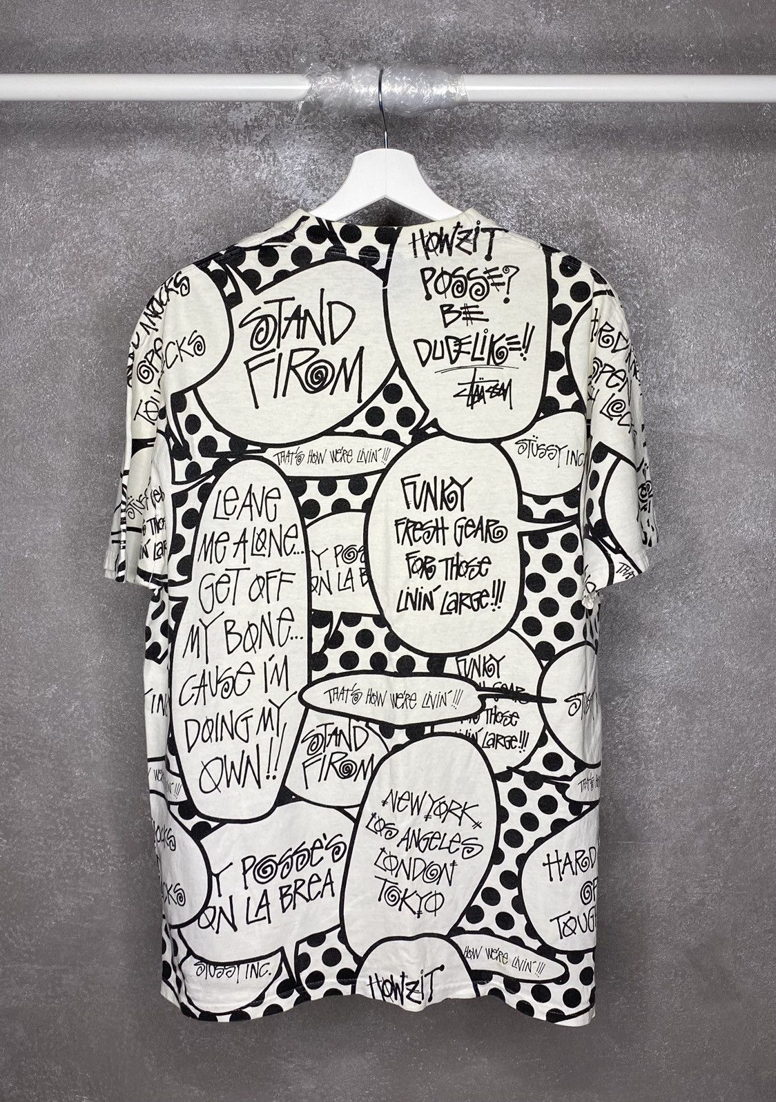 Stussy × Vintage Stussy Vintage AOP Full Print T Shirt Tee Early 00s Sz L Size US L / EU 52-54 / 3 - 2 Thumbnail