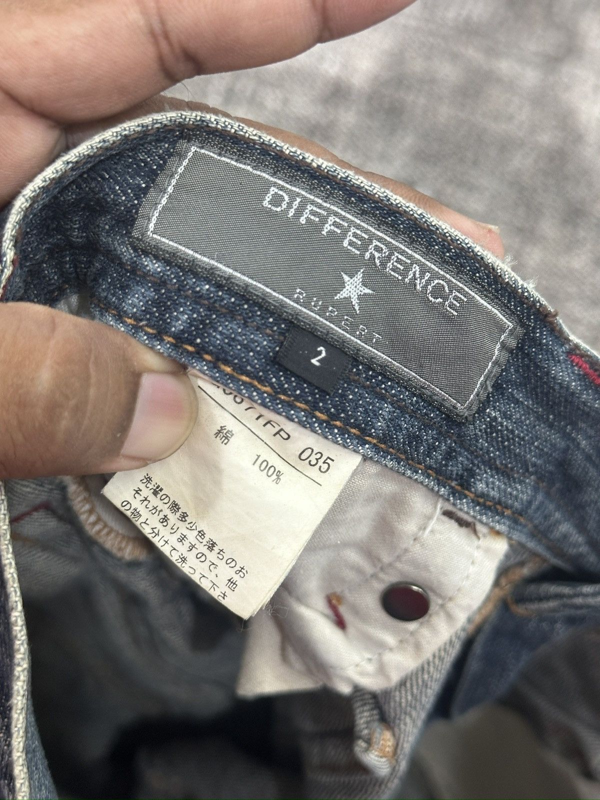 Japanese Brand Rupert The Difference Japan Patchworked Studded Jeans Size US 31 - 13 Thumbnail