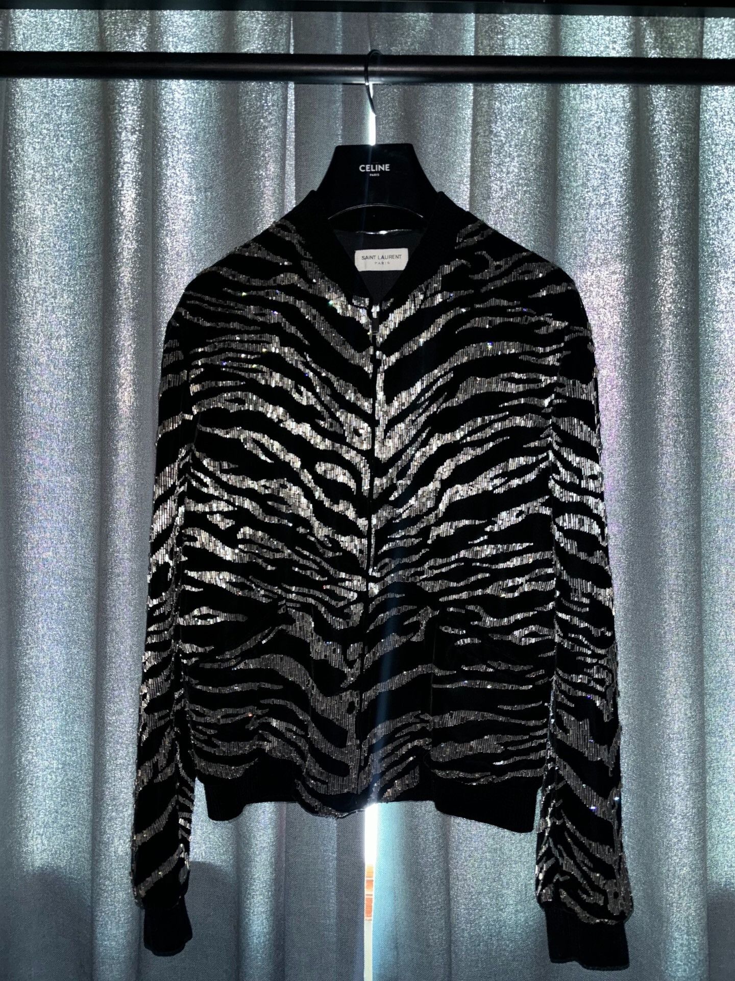 Saint Laurent Paris Saint Laurent 2018FW Tiger Silver Gown Size US S / EU 44-46 / 1 - 1 Thumbnail