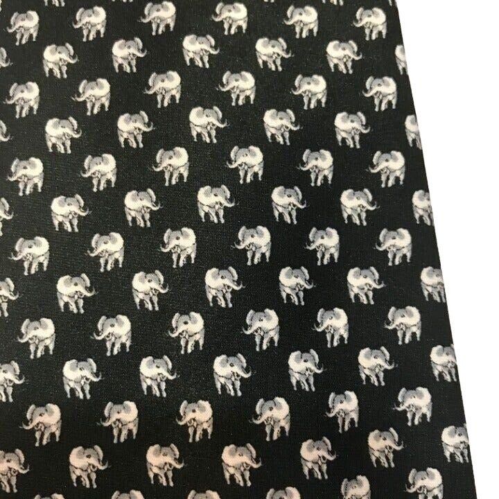 Vintage #1500 Kailong elephants hand made silk novelty necktie Size ONE SIZE - 4 Thumbnail