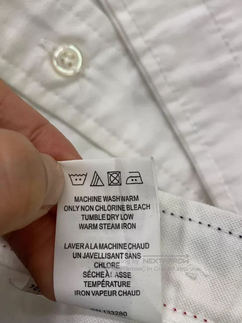 Thom Browne Thom Browne White Long Sleeve Shirt Size US XS / EU 42 / 0 - 6 Thumbnail