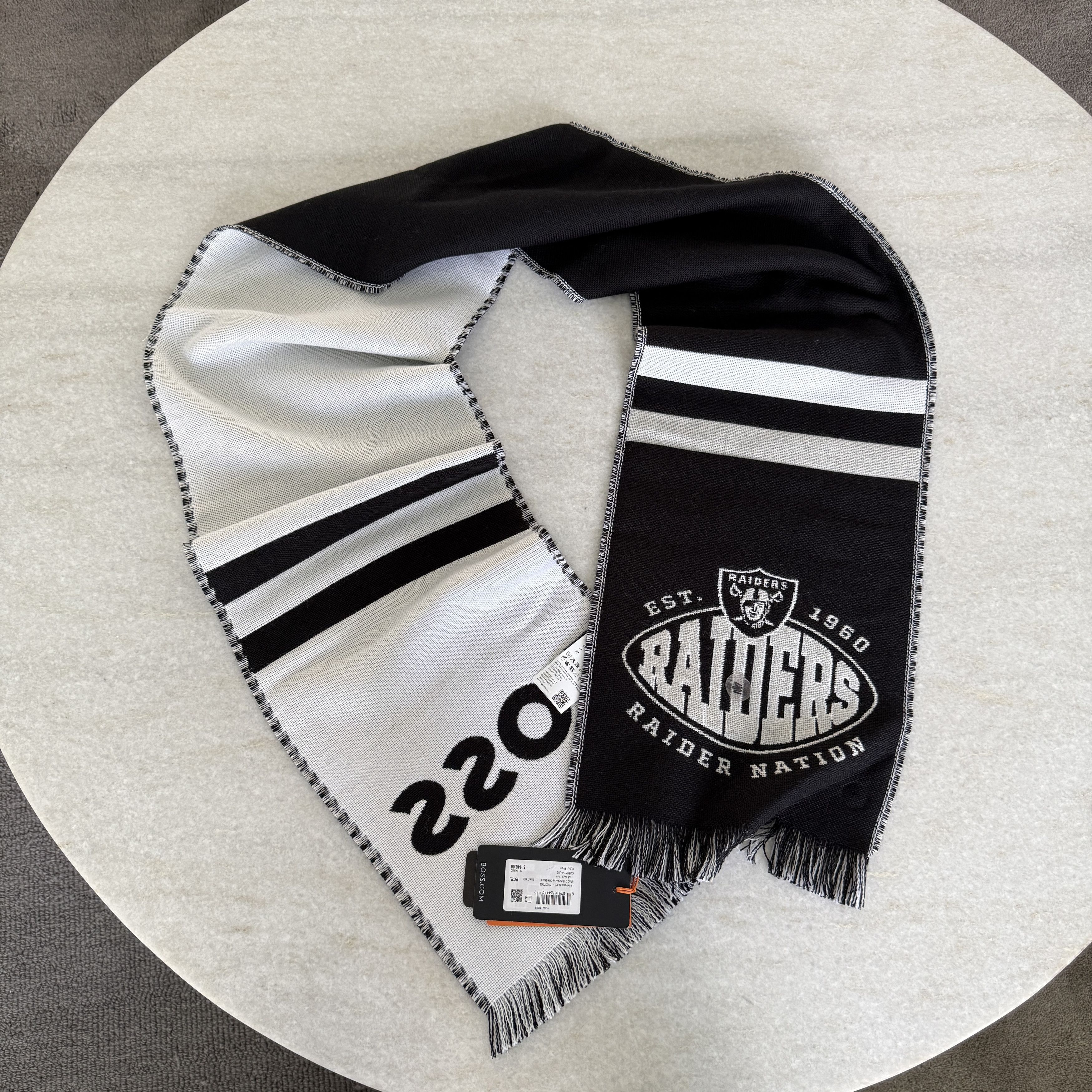 Hugo Boss Hugo Boss X NFL RAIDERS Scarf, Wool-blend, Made in Italy Size ONE SIZE - 2 Thumbnail