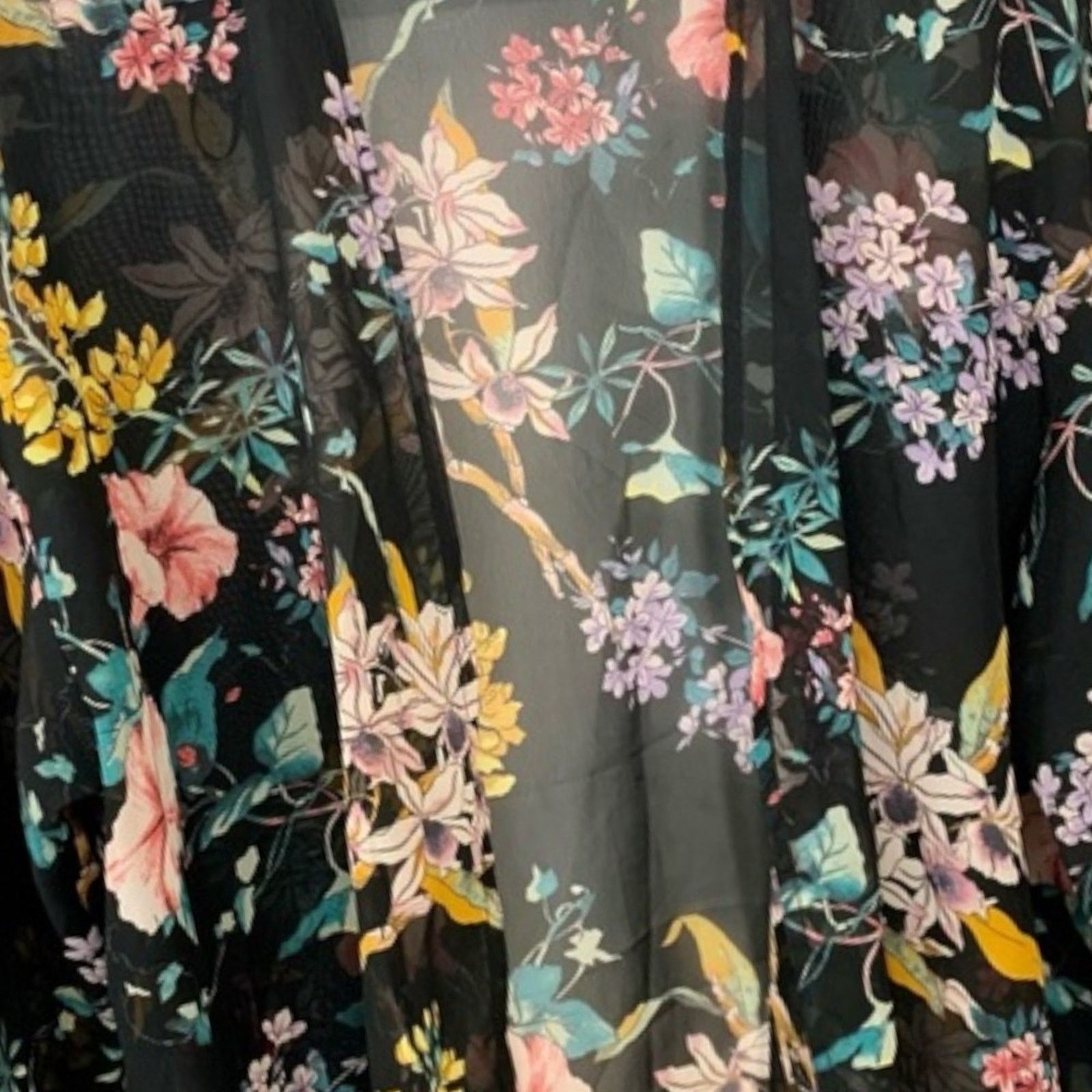 H&M H&M Floral Semi Sheer Kimono Cardigan Top, M Size M / US 6-8 / IT 42-44 - 5 Thumbnail