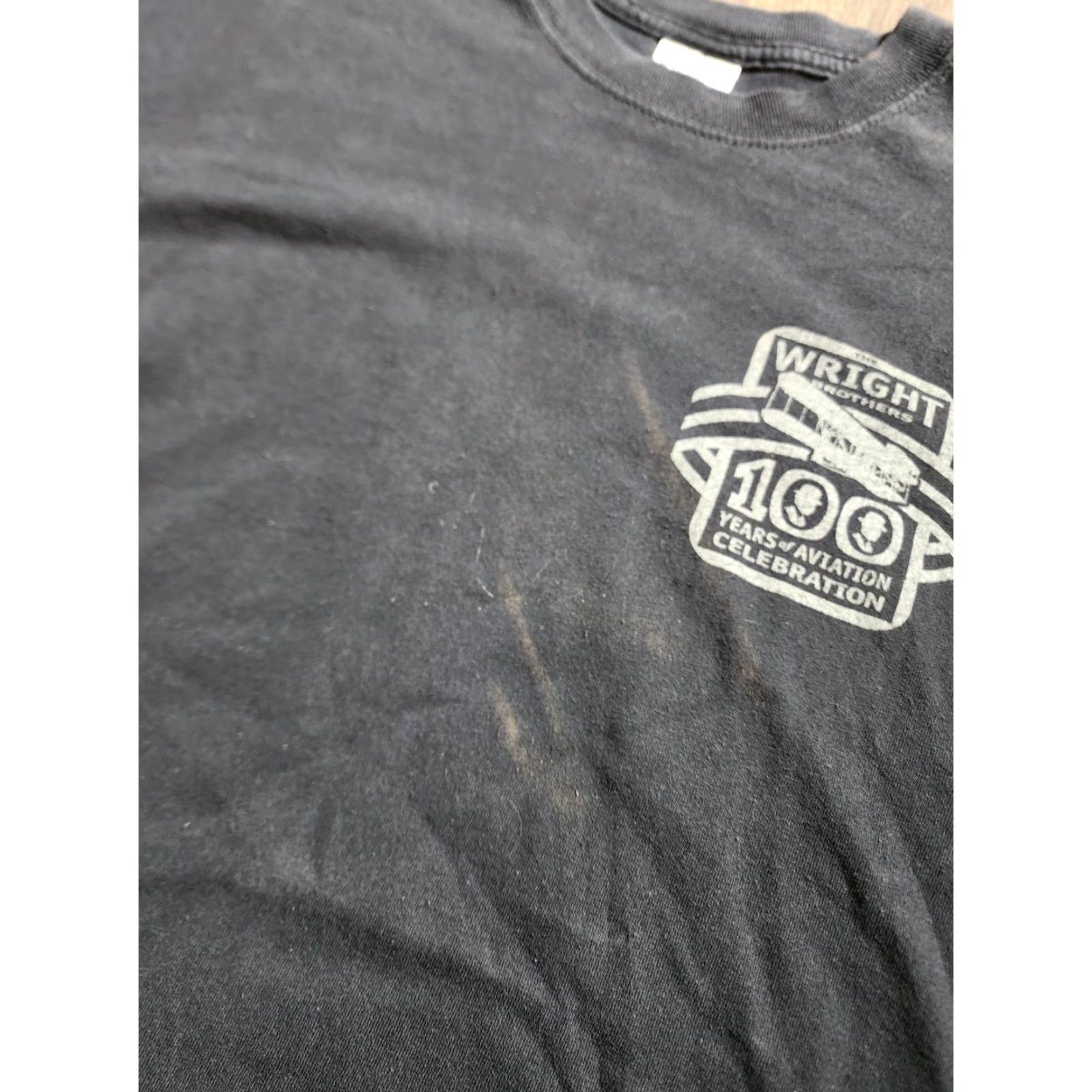 Gildan VINTAGE Gildan 2003 Wright Brothers T-Shirt XL Black Solid Short Sleeve Crew Neck Mens Size US XL / EU 56 / 4 - 2 Thumbnail