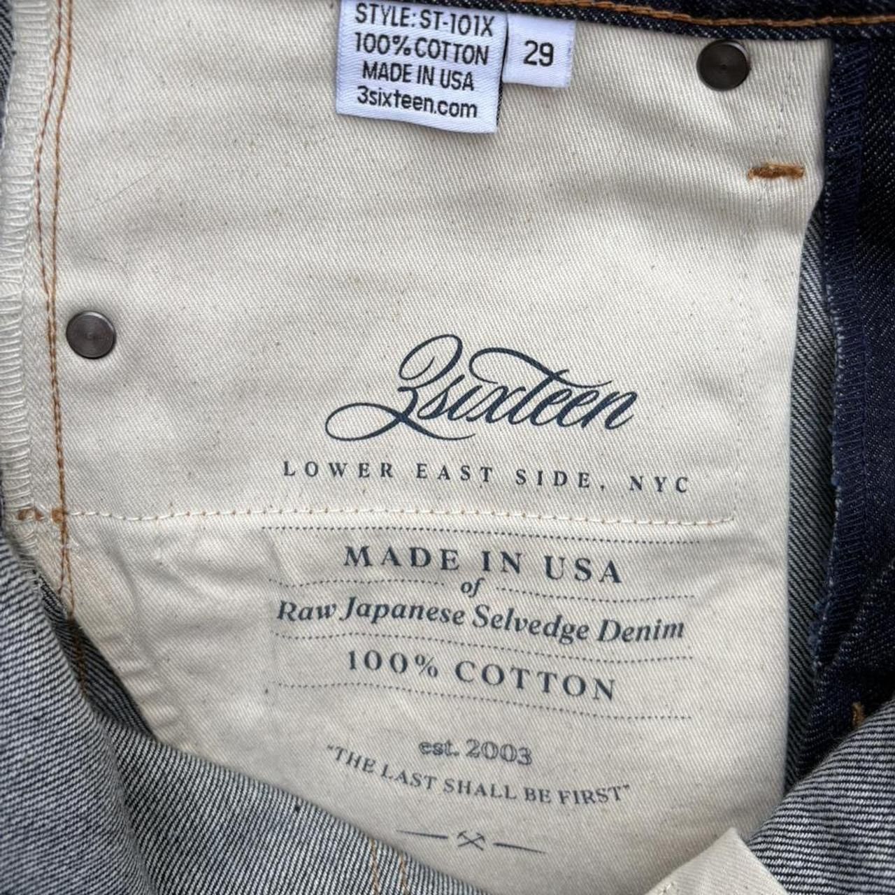 3sixteen NWOT 3sixteen Made In USA Blue Japanese Selvedge Denim Jeans Size US 29 - 4 Thumbnail